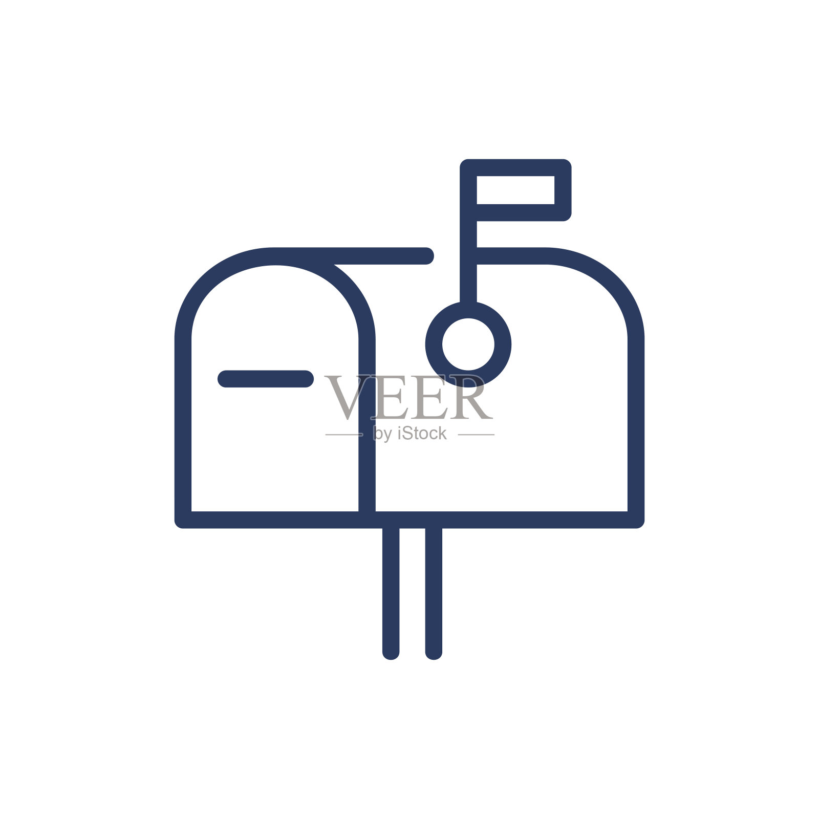 邮箱细线图标图标素材