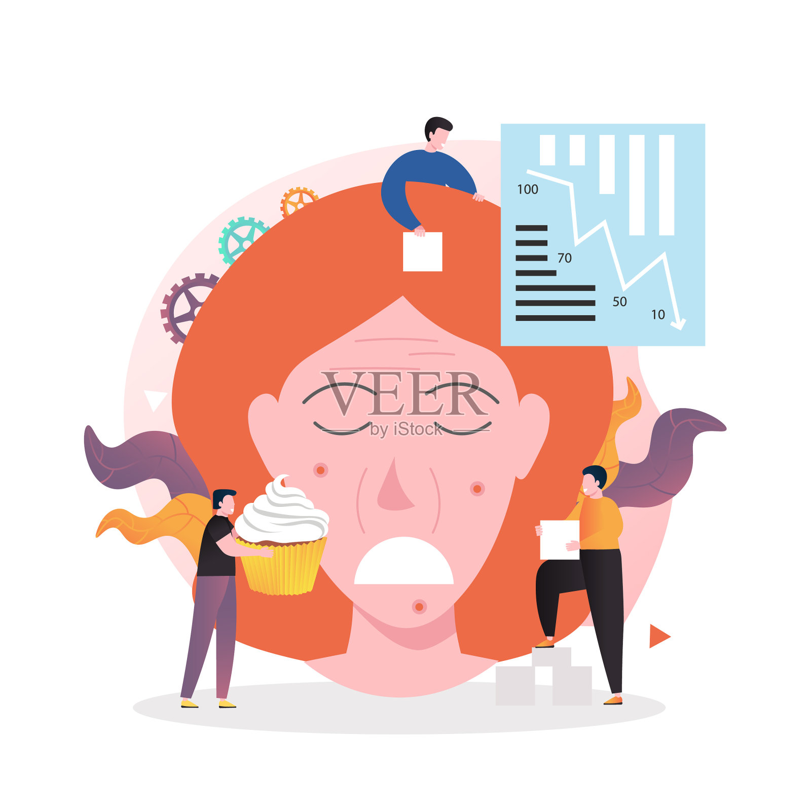 无糖饮食概念的网站横幅设计元素图片