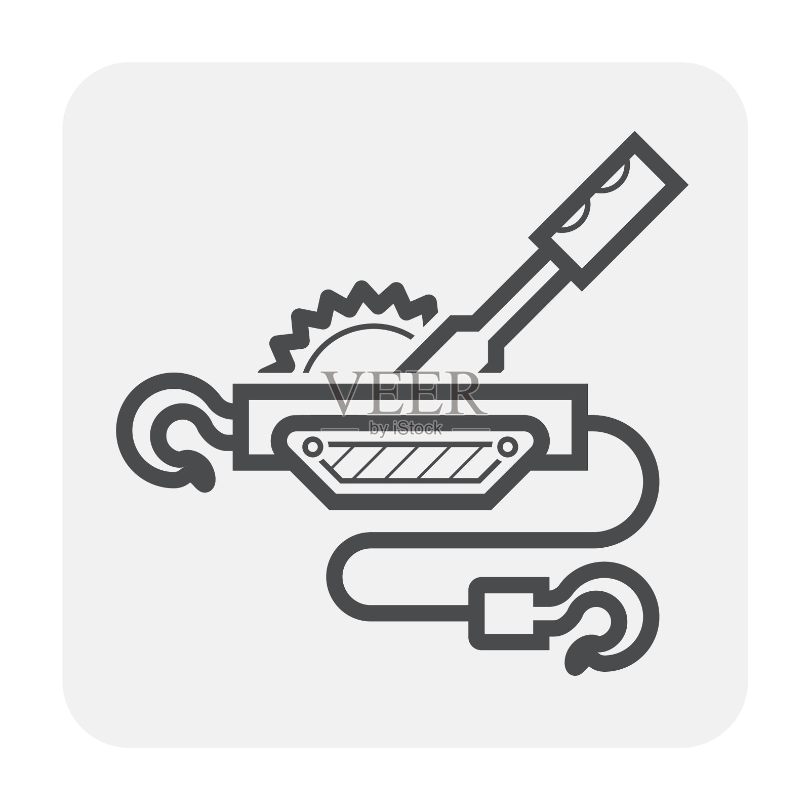 绞车图标黑图标素材