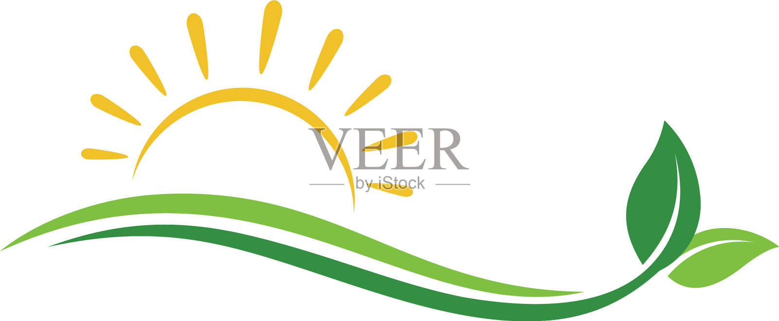 农场标志绿色标志景观标志插画图片素材