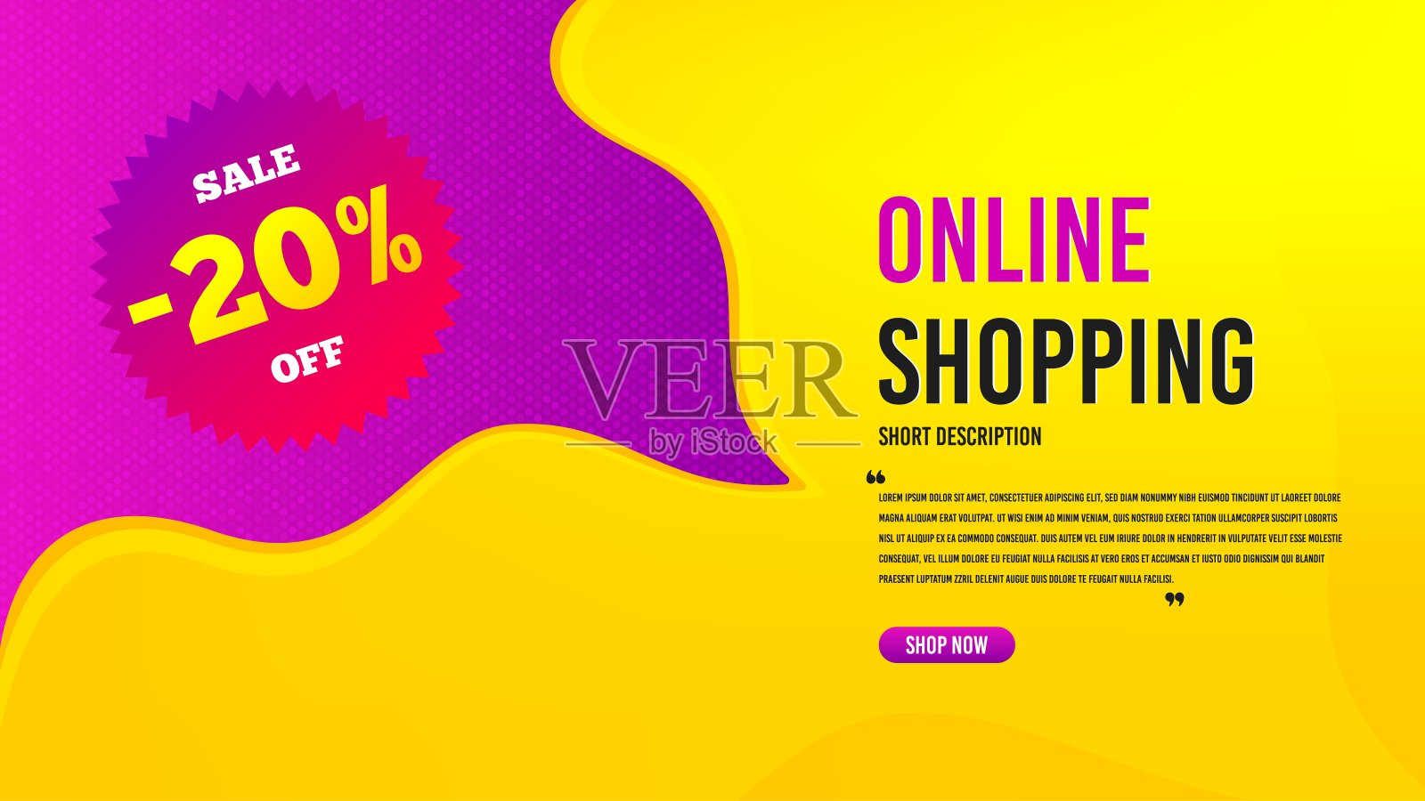 徽章打八折。折扣旗帜形状。向量插画图片素材