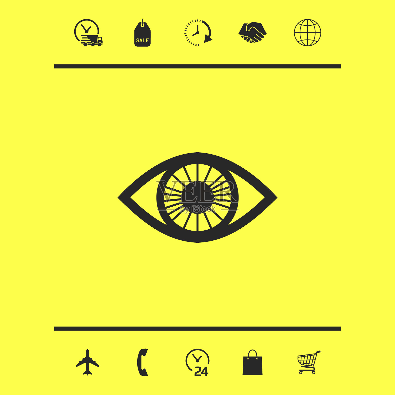 眼睛符号图标图形元素为您的设计图标素材