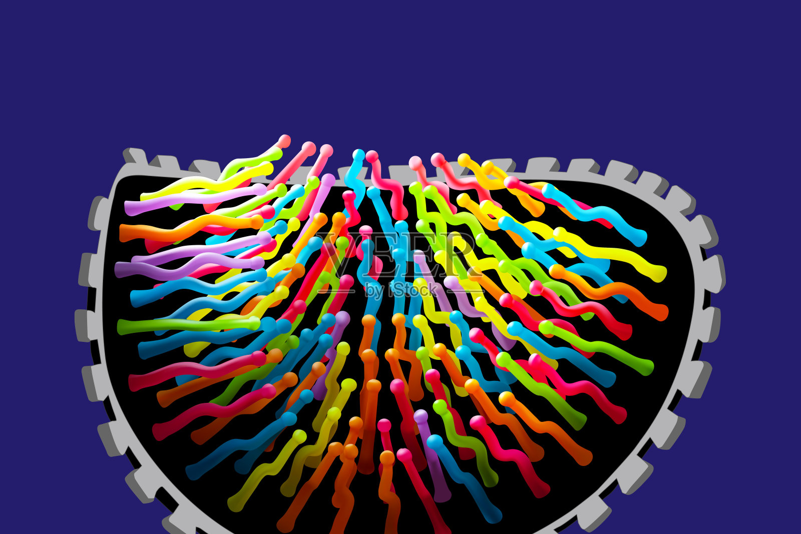 一群色彩缤纷拟人化的人照片摄影图片