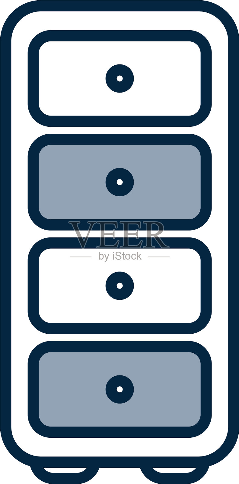 孤立家居半线条半色彩风格插画图片素材