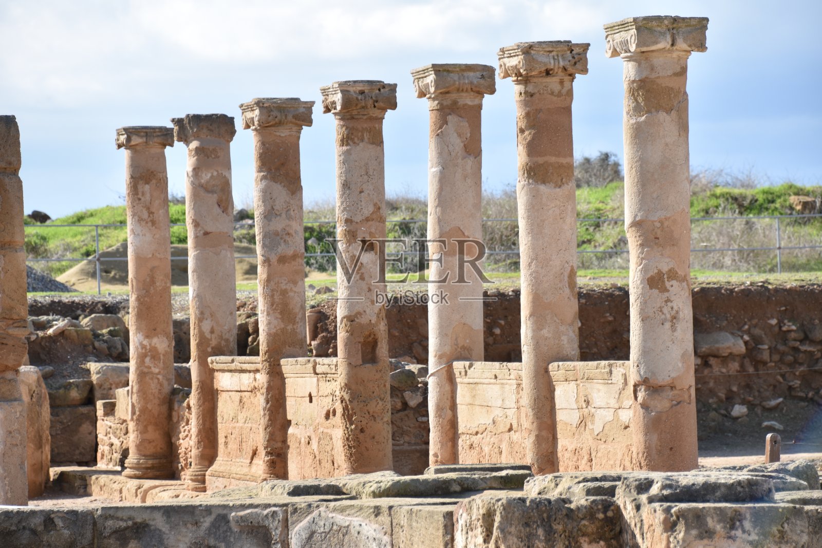 古爱奥尼亚柱廊,帕福斯照片摄影图片