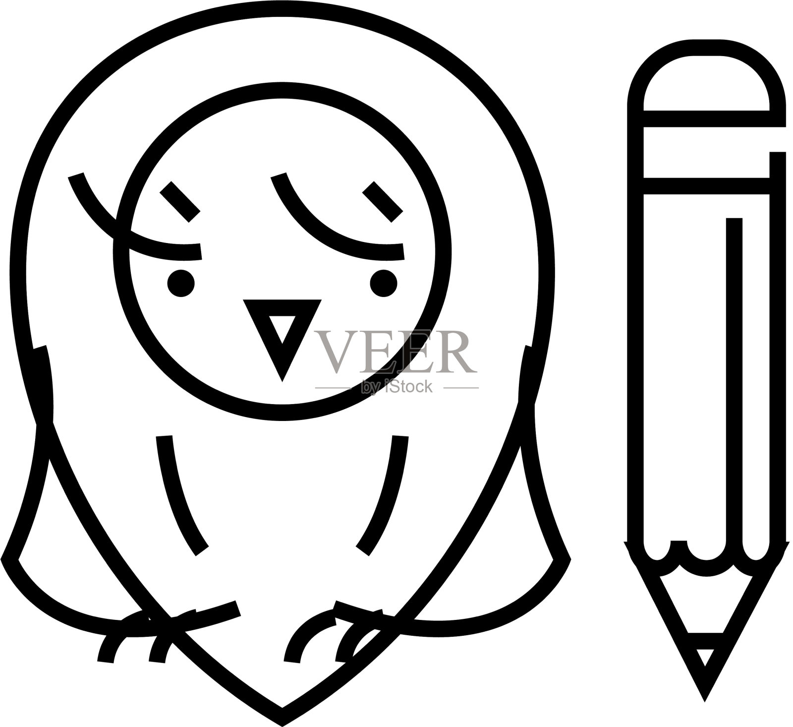 基础教育线图标概念标志设计元素图片