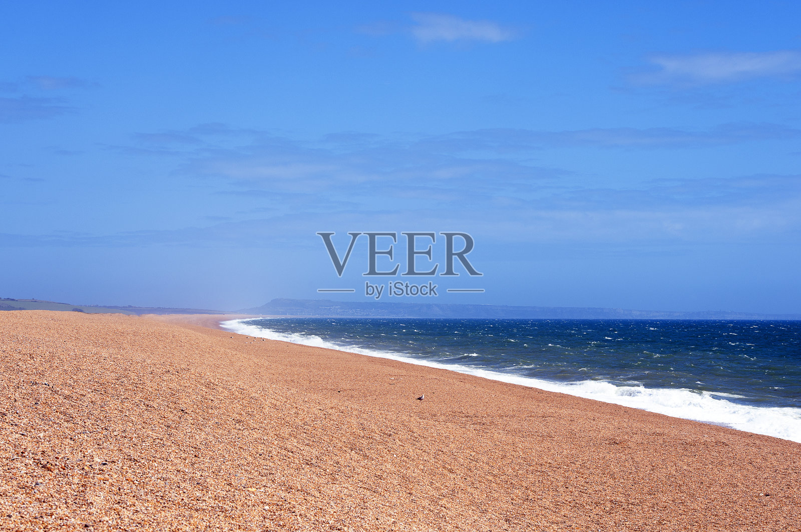 弯曲的海岸线,切希尔海滩,侏罗纪海岸,多塞特,英国照片摄影图片