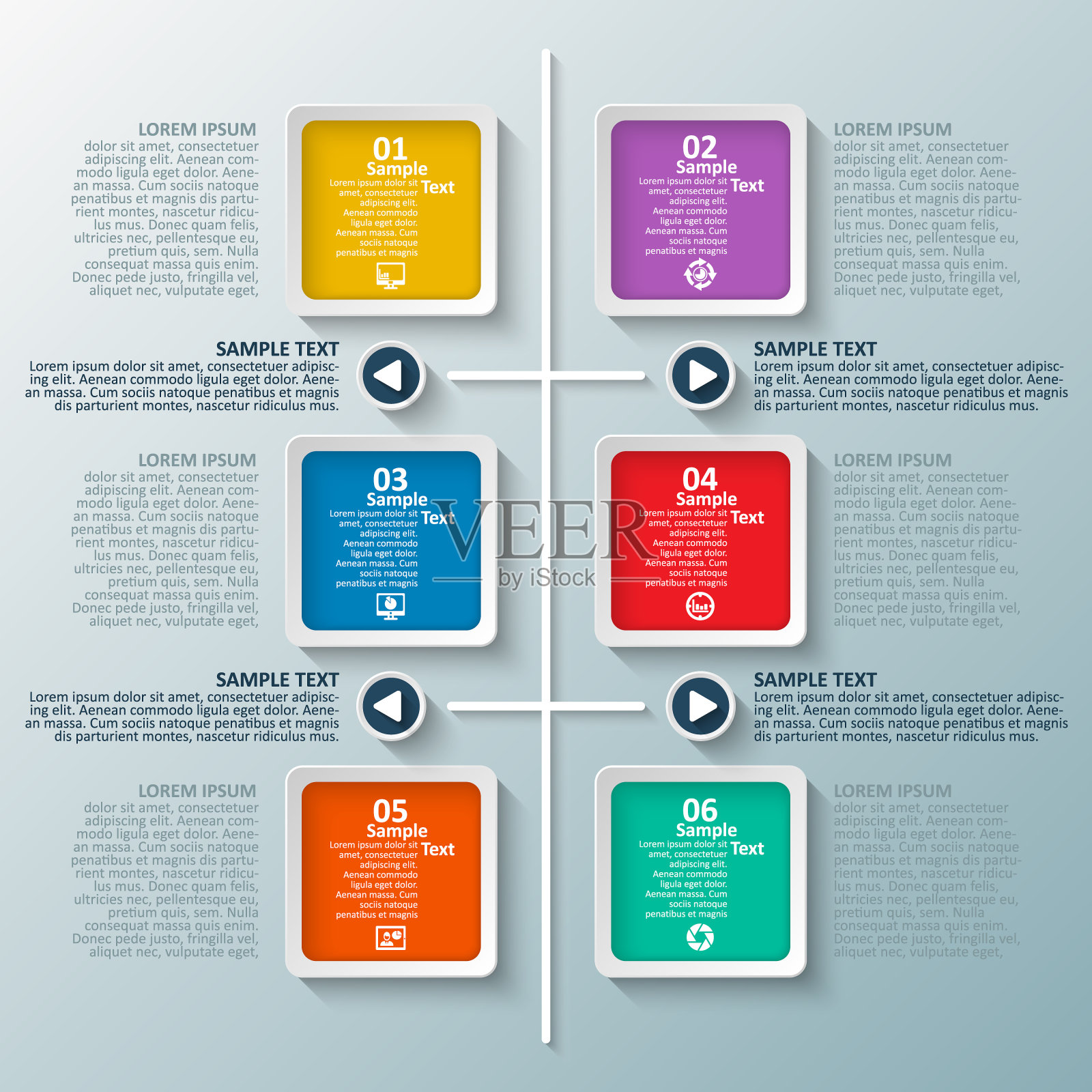 摘要三维纸张信息图。业务模板。矢量图插画图片素材