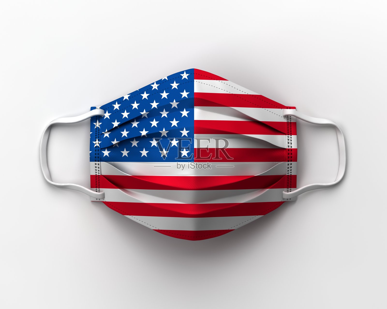 美国国旗的面具照片摄影图片