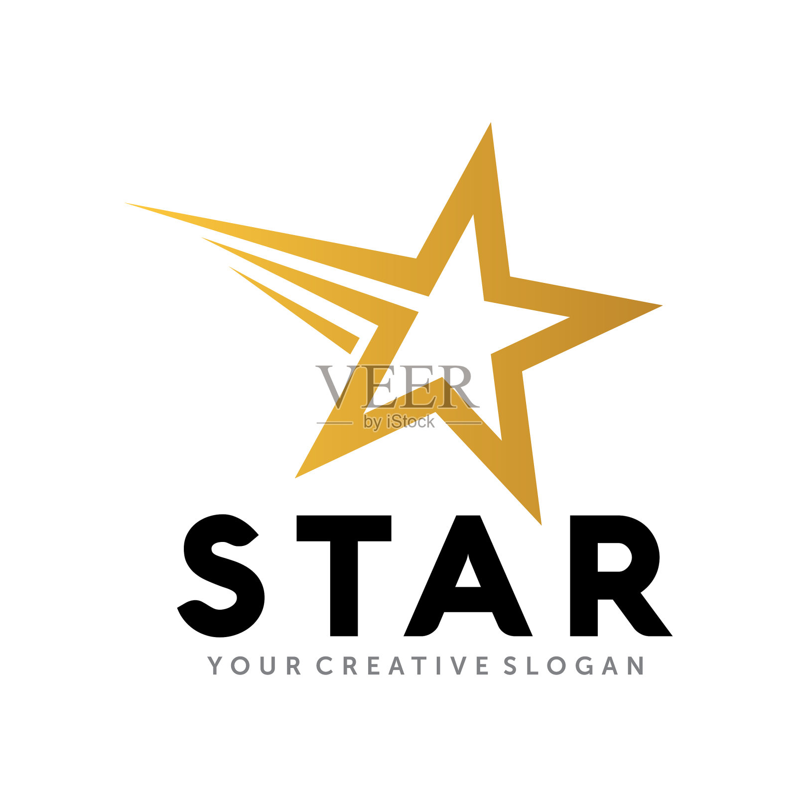 星星标志,金星标志,成功标志和领袖标志插画图片素材