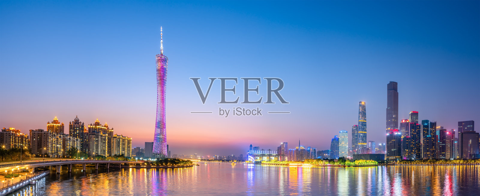 广州珠江两岸的风景照片摄影图片