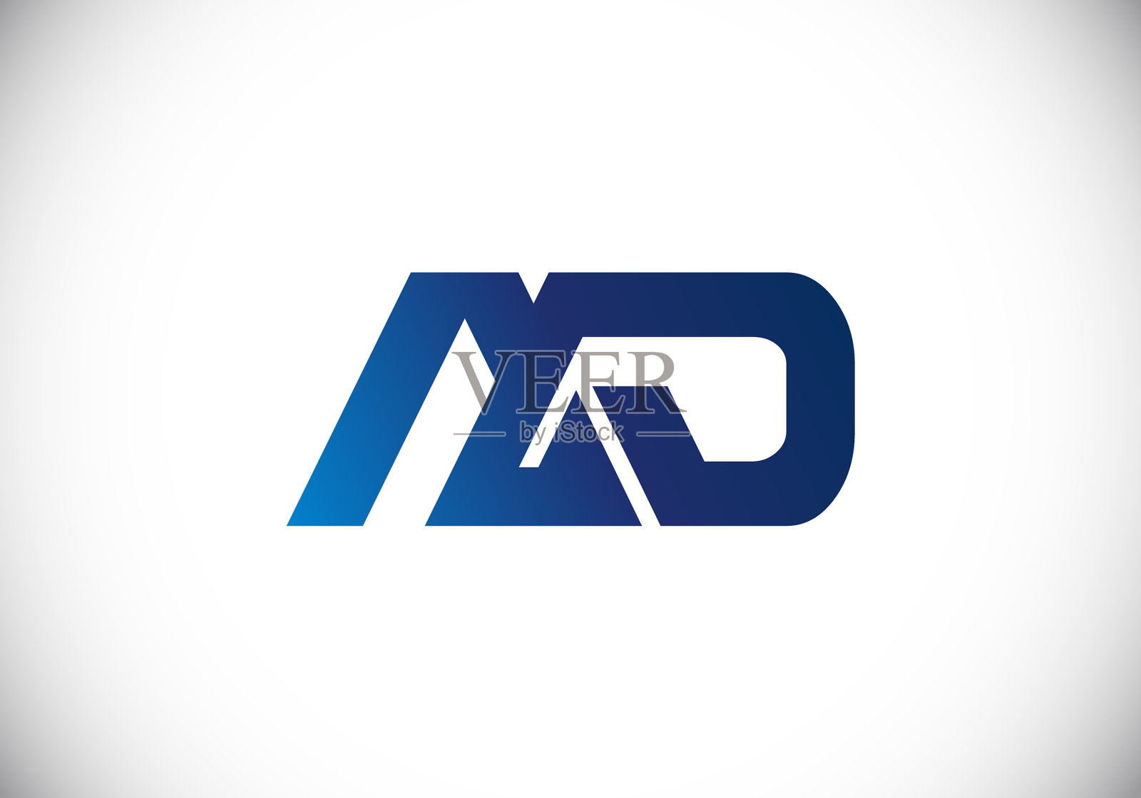 d首字母标志设计创意现代插画图片素材