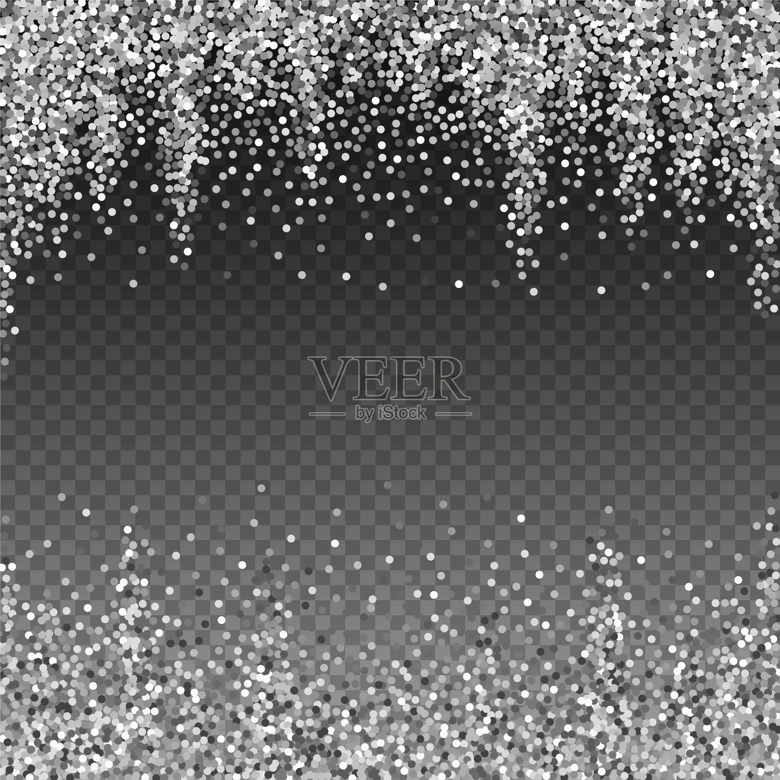 圆银闪闪豪华闪闪的五彩纸屑sc插画图片素材