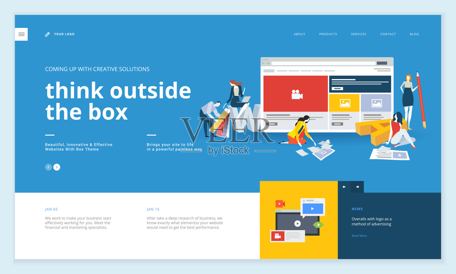 网页设计模板插画图片素材