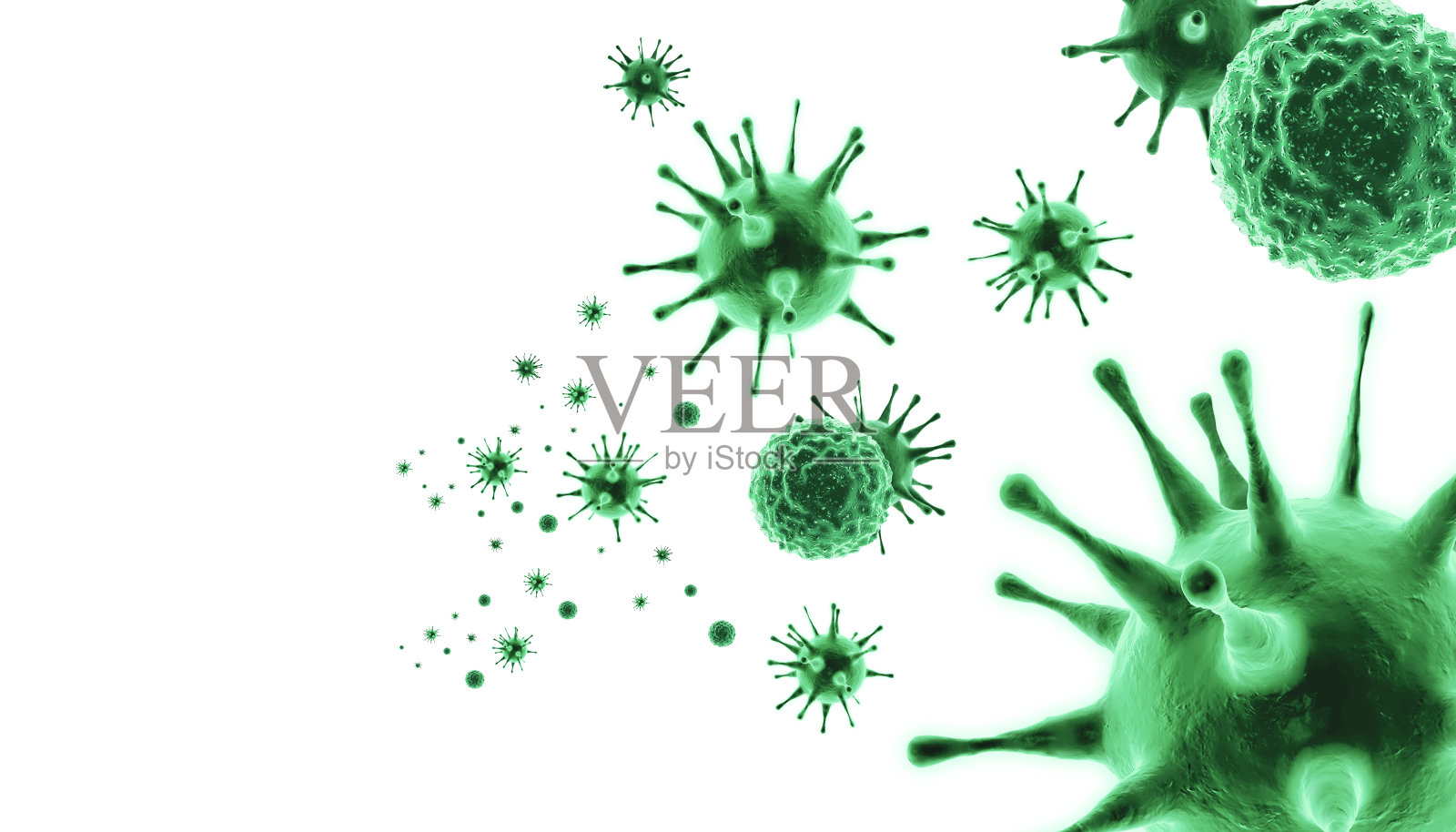 新2019 - ncov冠状病毒。三维演示照片摄影图片