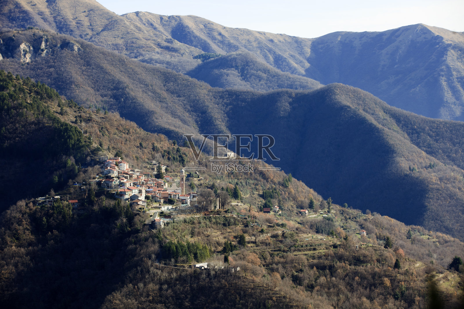 特里奥拉,帝国,利古里亚,意大利。照片摄影图片