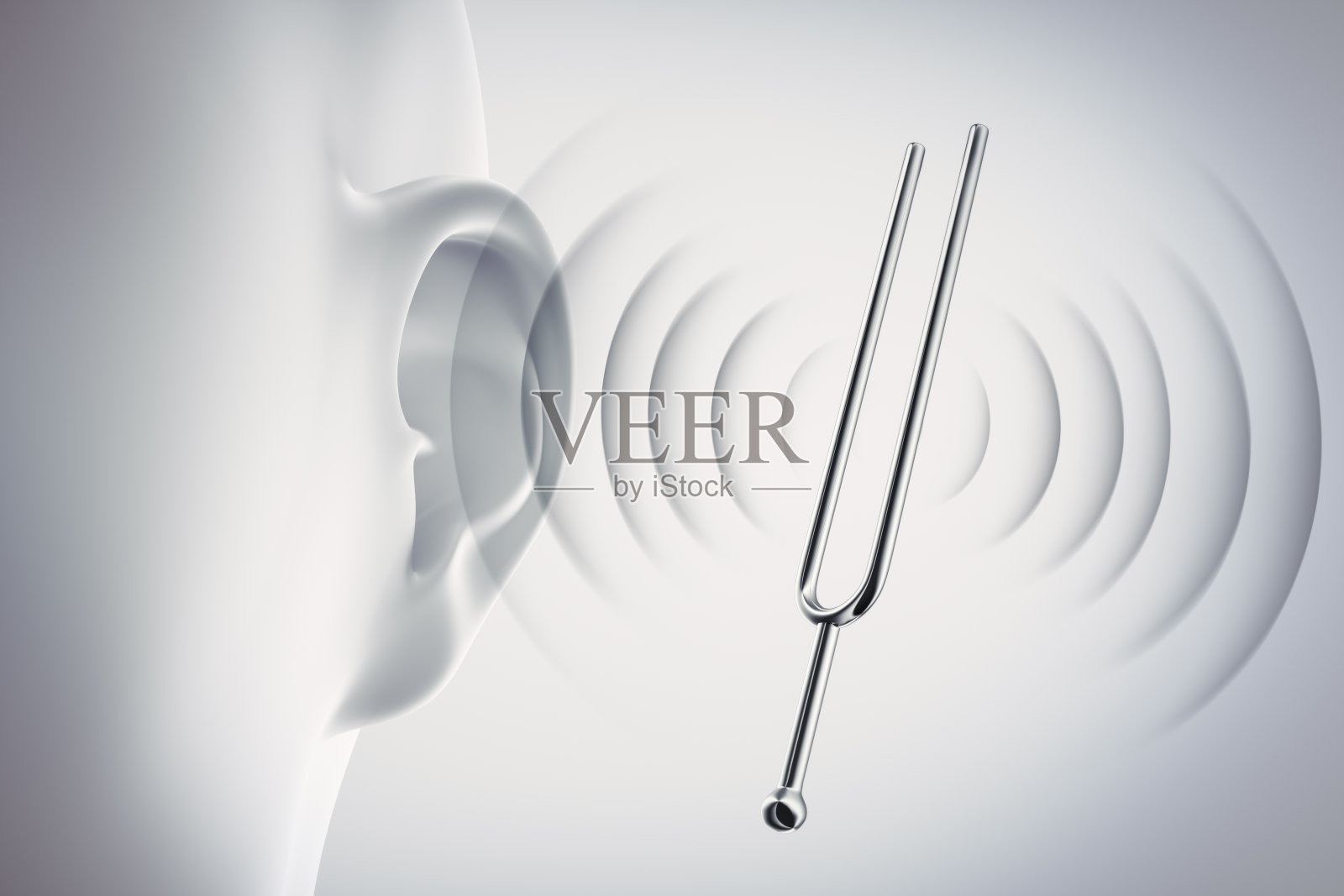 声波耳朵照片摄影图片