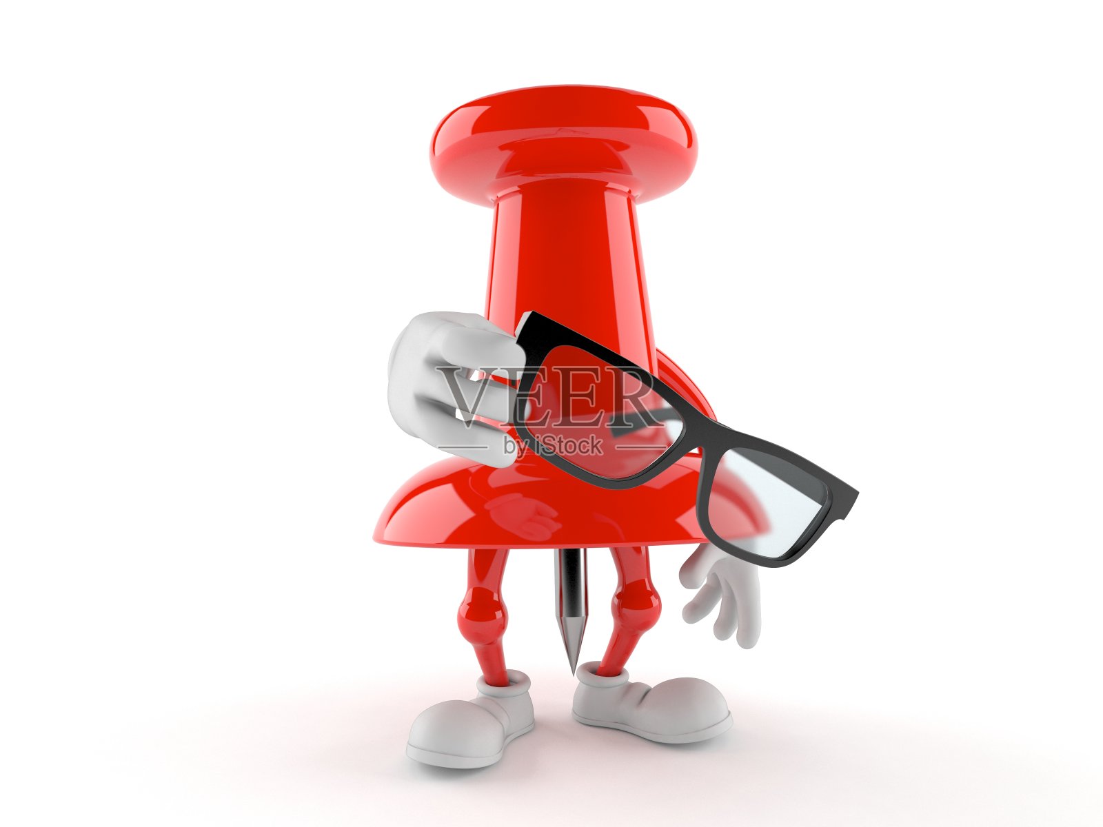 图钉字符持有眼镜照片摄影图片