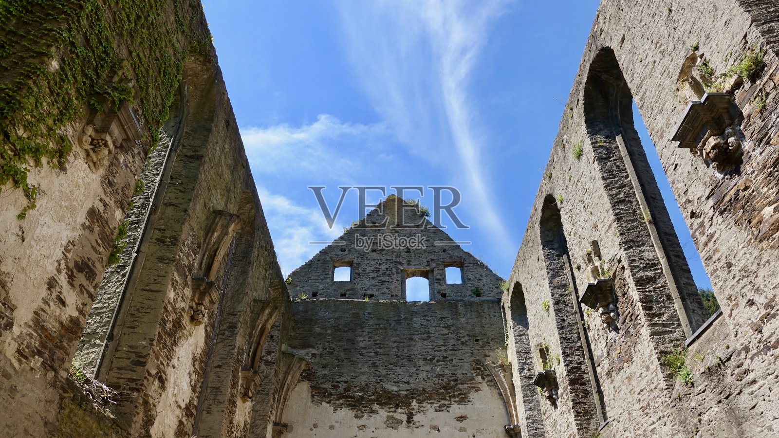 老教堂毁了照片摄影图片