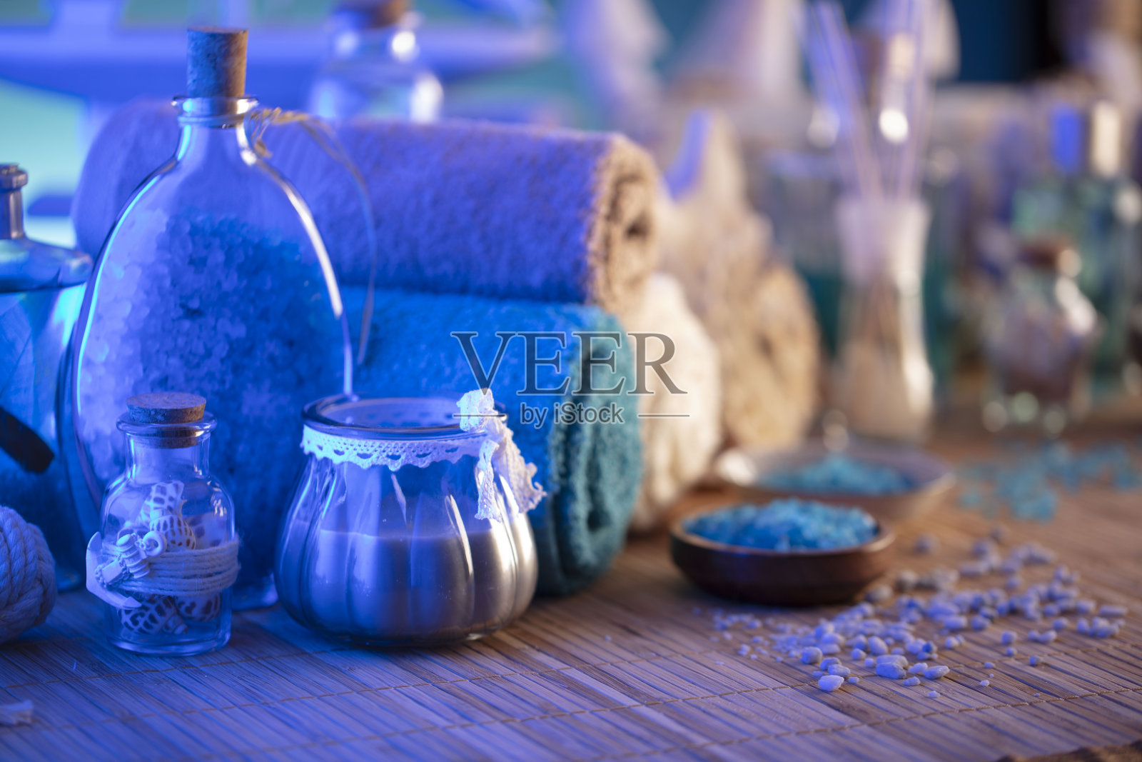 水疗和健康的概念。照片摄影图片