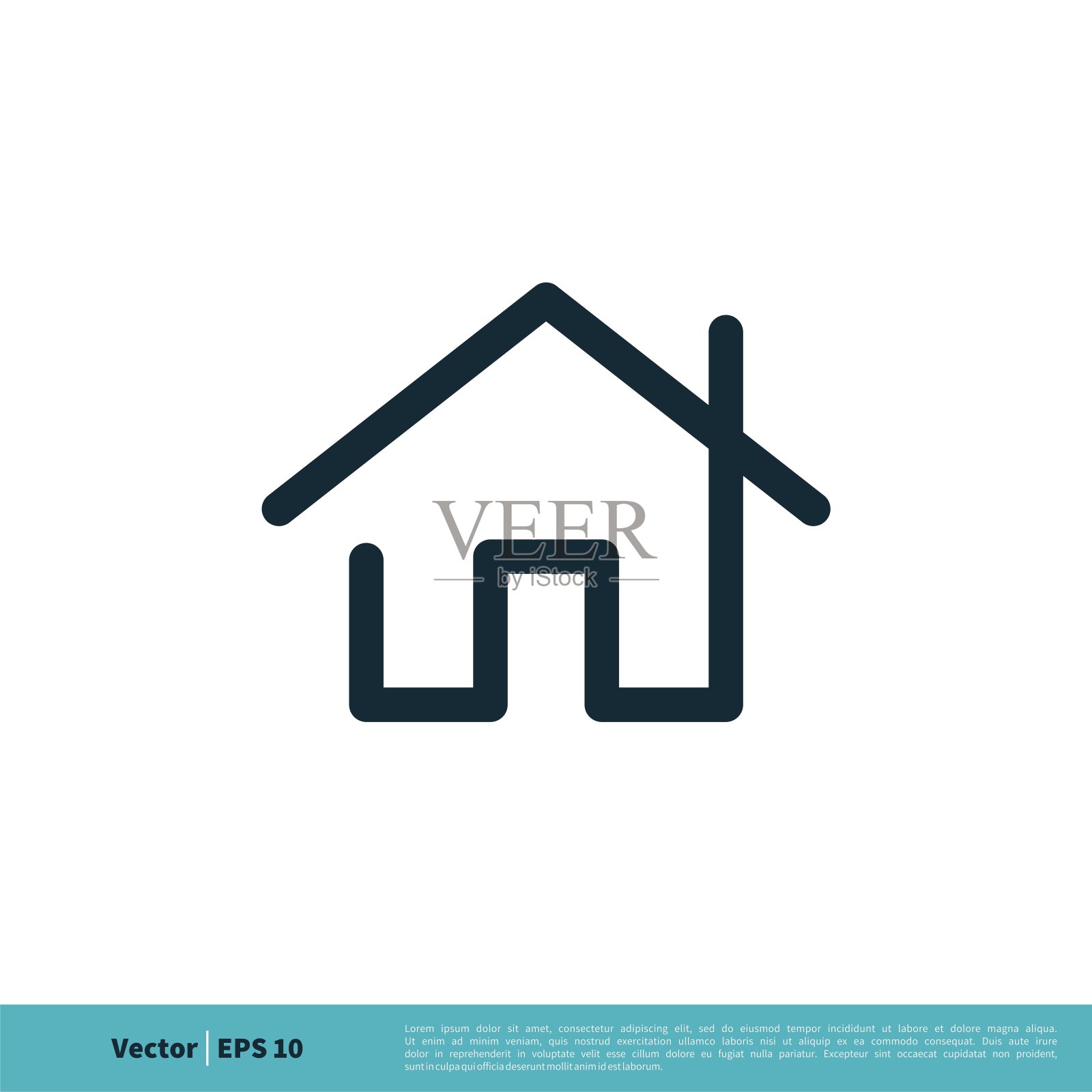 主页按钮图标矢量标志模板插图设计。向量EPS 10。插画图片素材