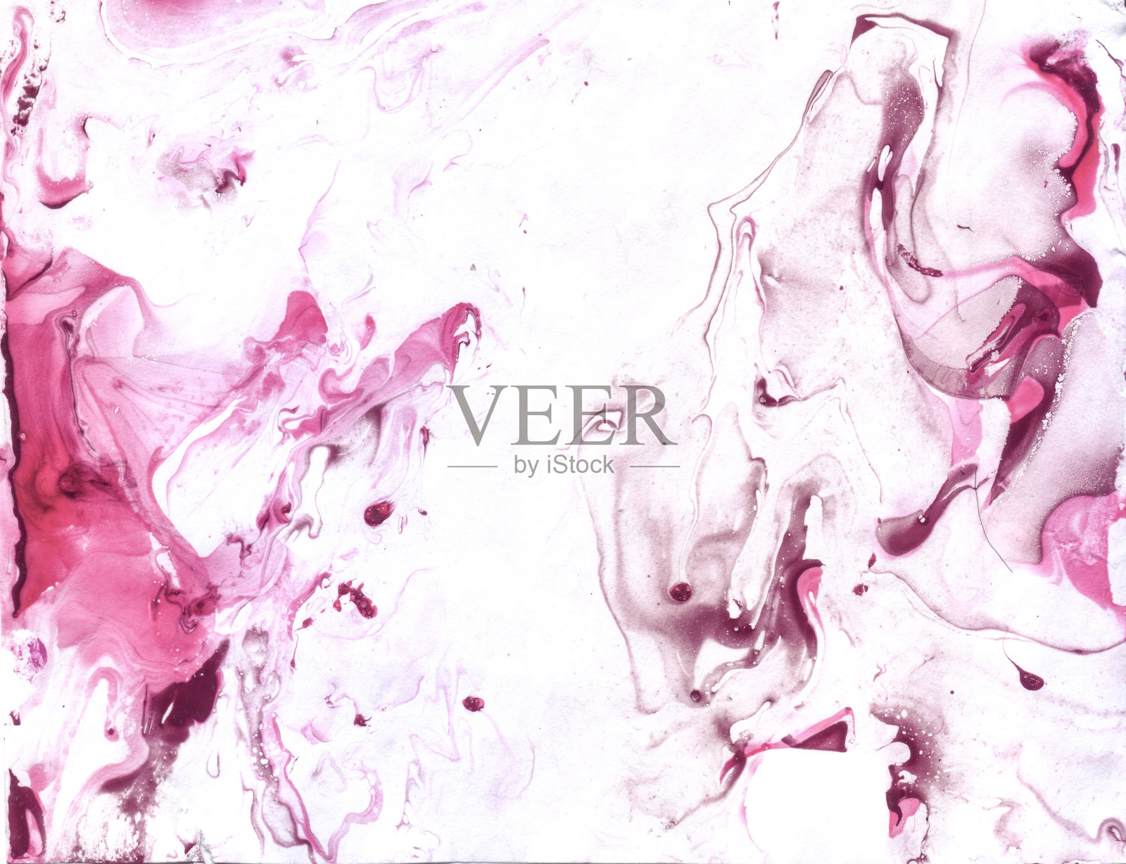 粉彩创作水彩画画布,泰伊染料。光抽象手绘效果,流体丙烯酸混合,洋红生动的油漆,紫罗兰几何亚洲飞溅。照片摄影图片