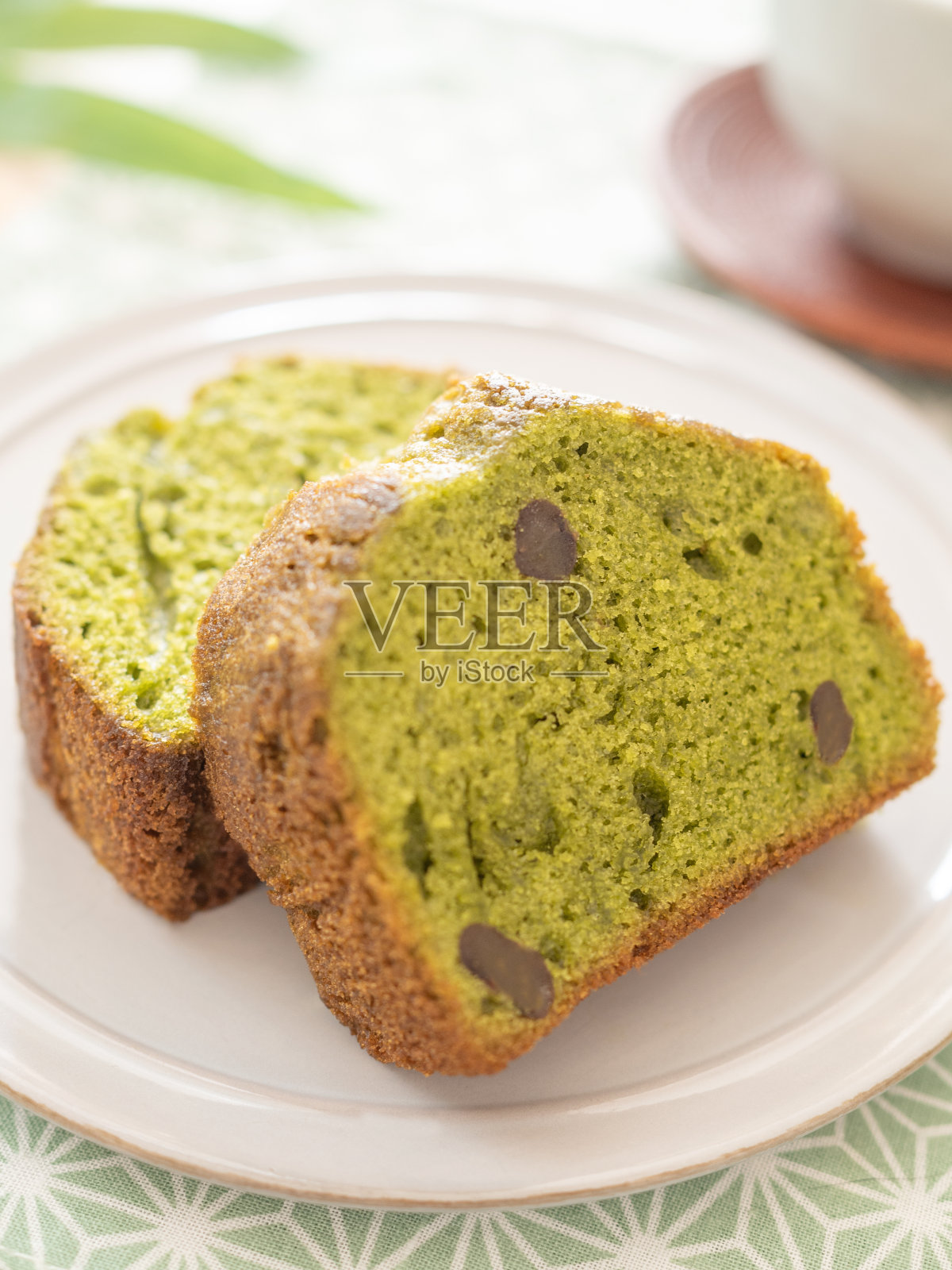 抹茶绿茶磅饼照片摄影图片
