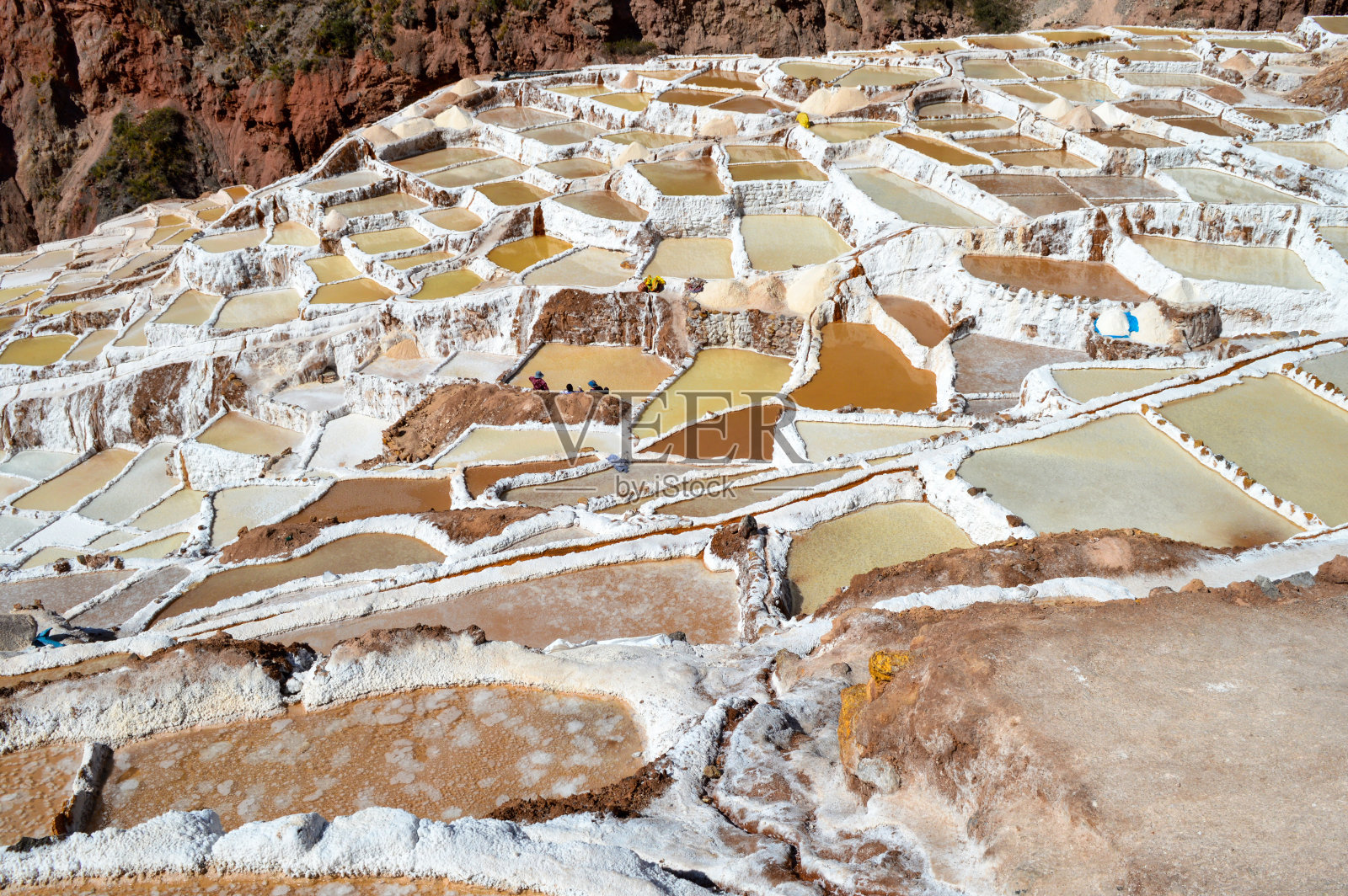 秘鲁的盐场池照片摄影图片