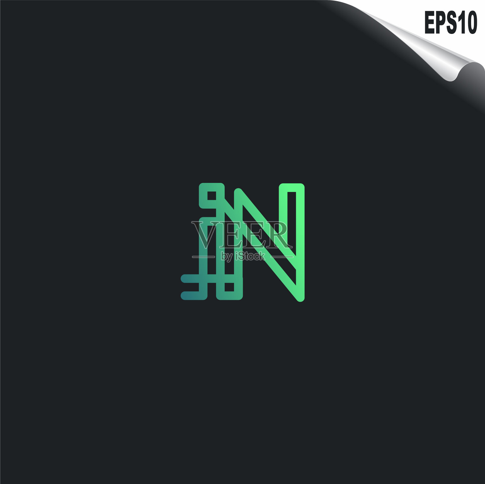 徽标首字母设计模板简单插画图片素材