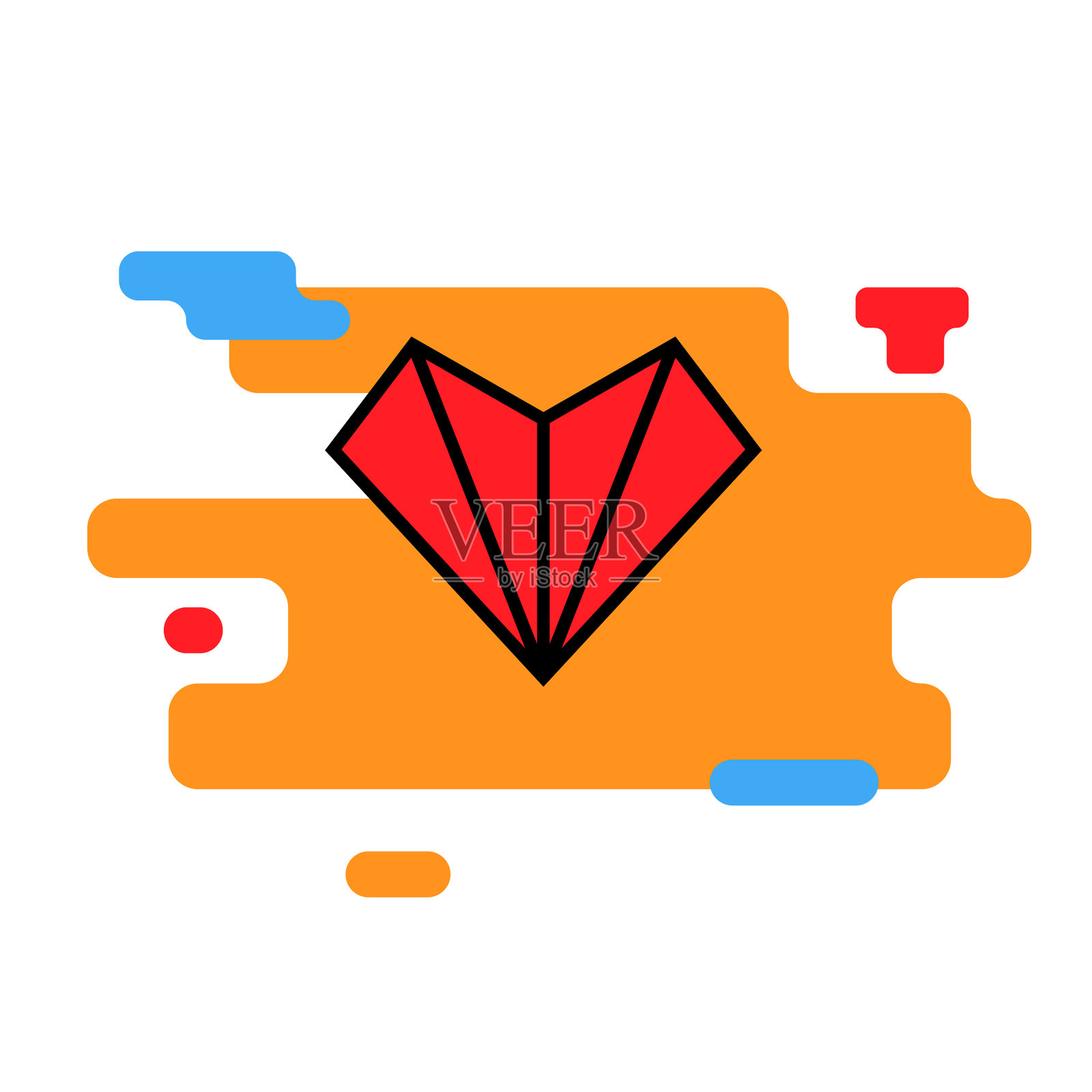 心纸图标新潮现代设计元素图片