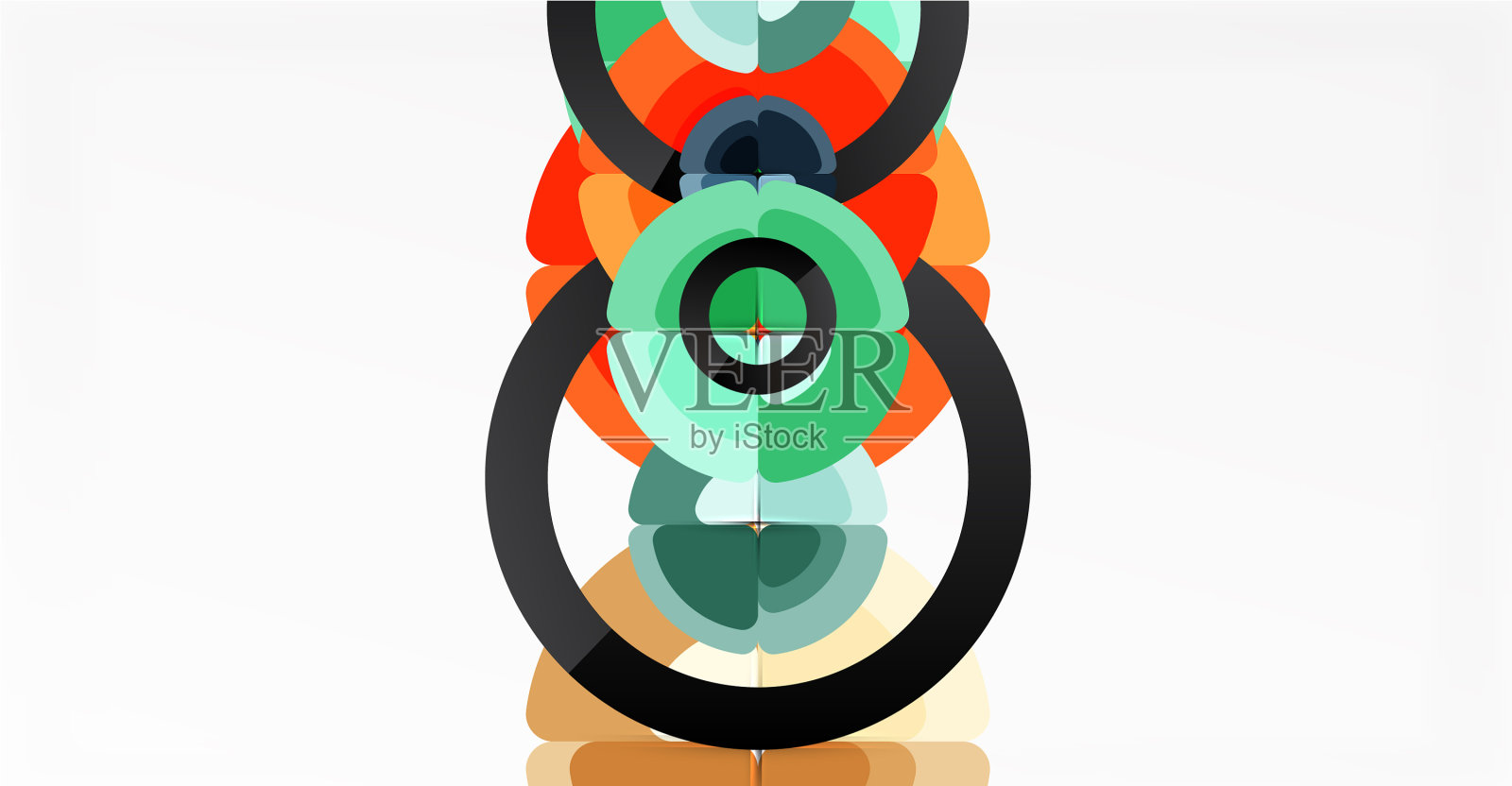 抽象背景时尚色圈插画图片素材