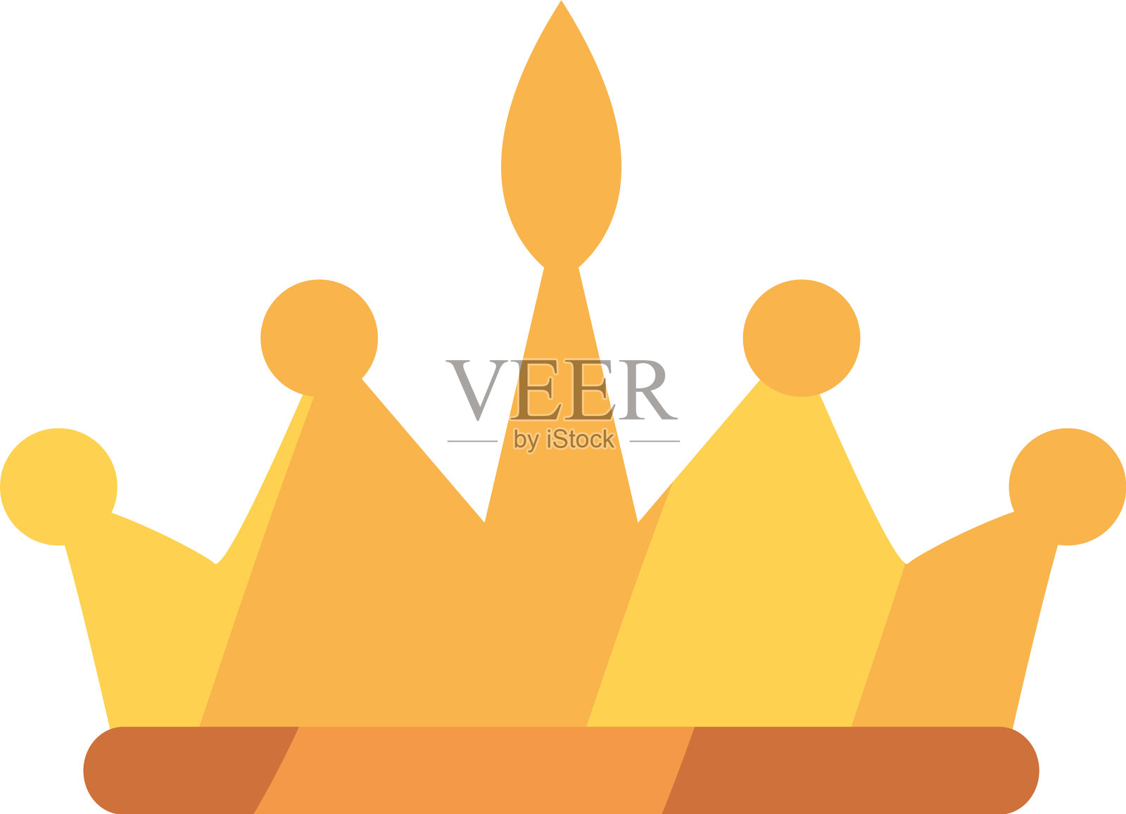 孤立的皇家皇冠线风格图标设计设计元素图片