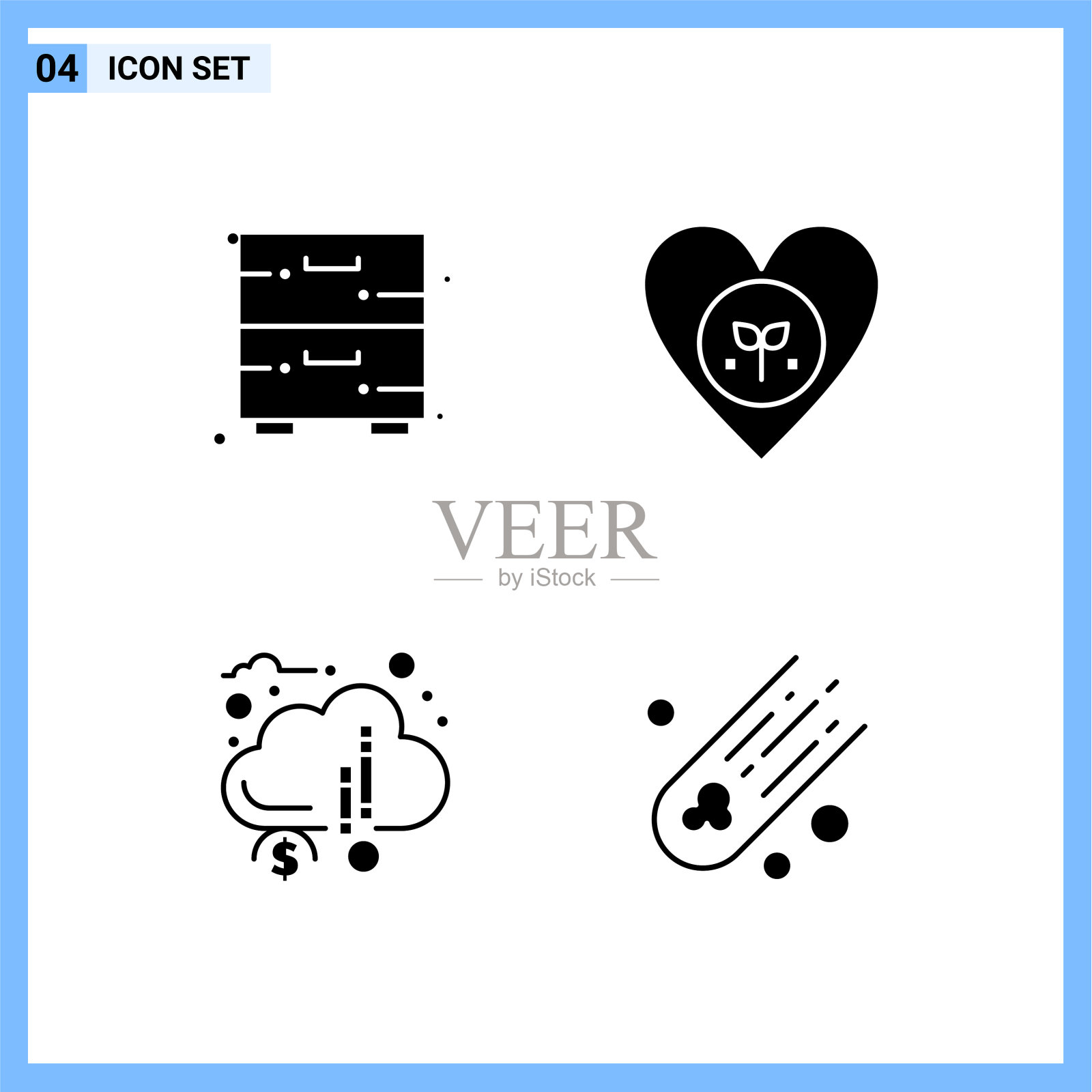 4图标solid style创意象形符号黑色图标素材