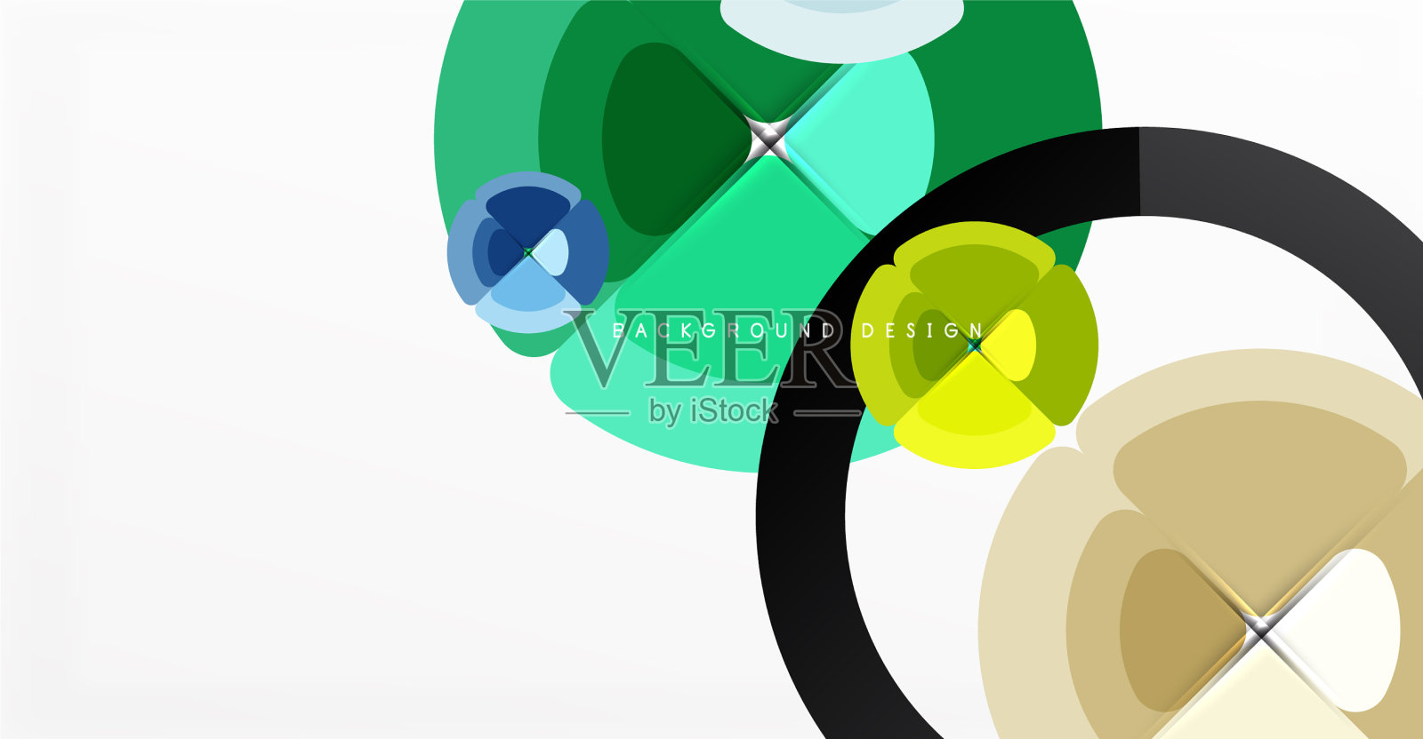 抽象背景时尚色圈插画图片素材