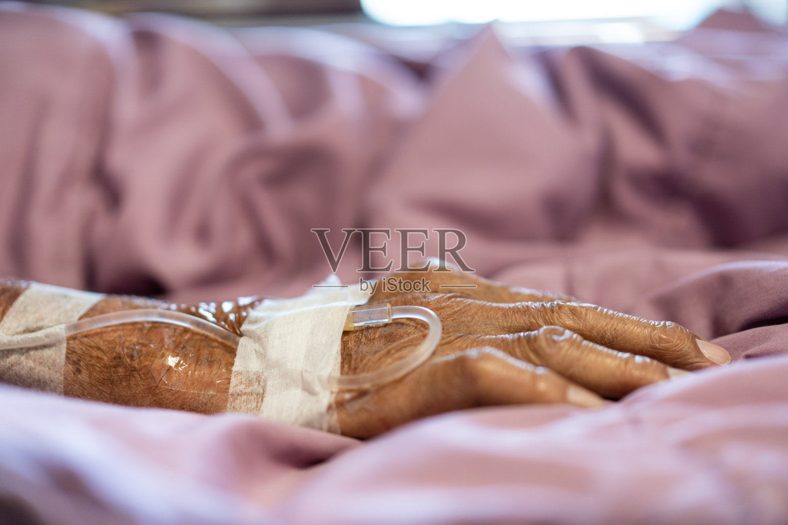 长者住院照片摄影图片