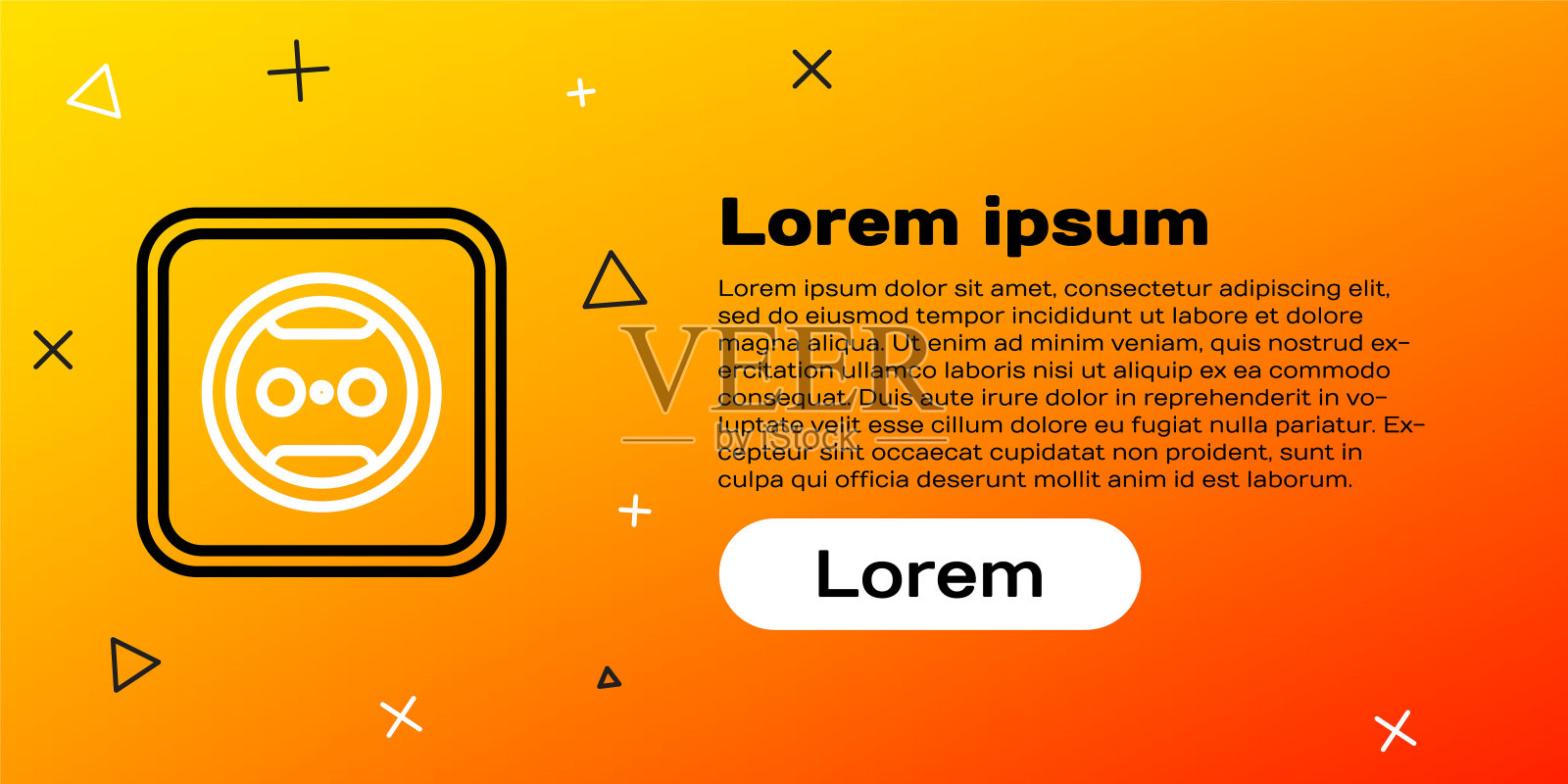 电源插座线性图标插画图片素材