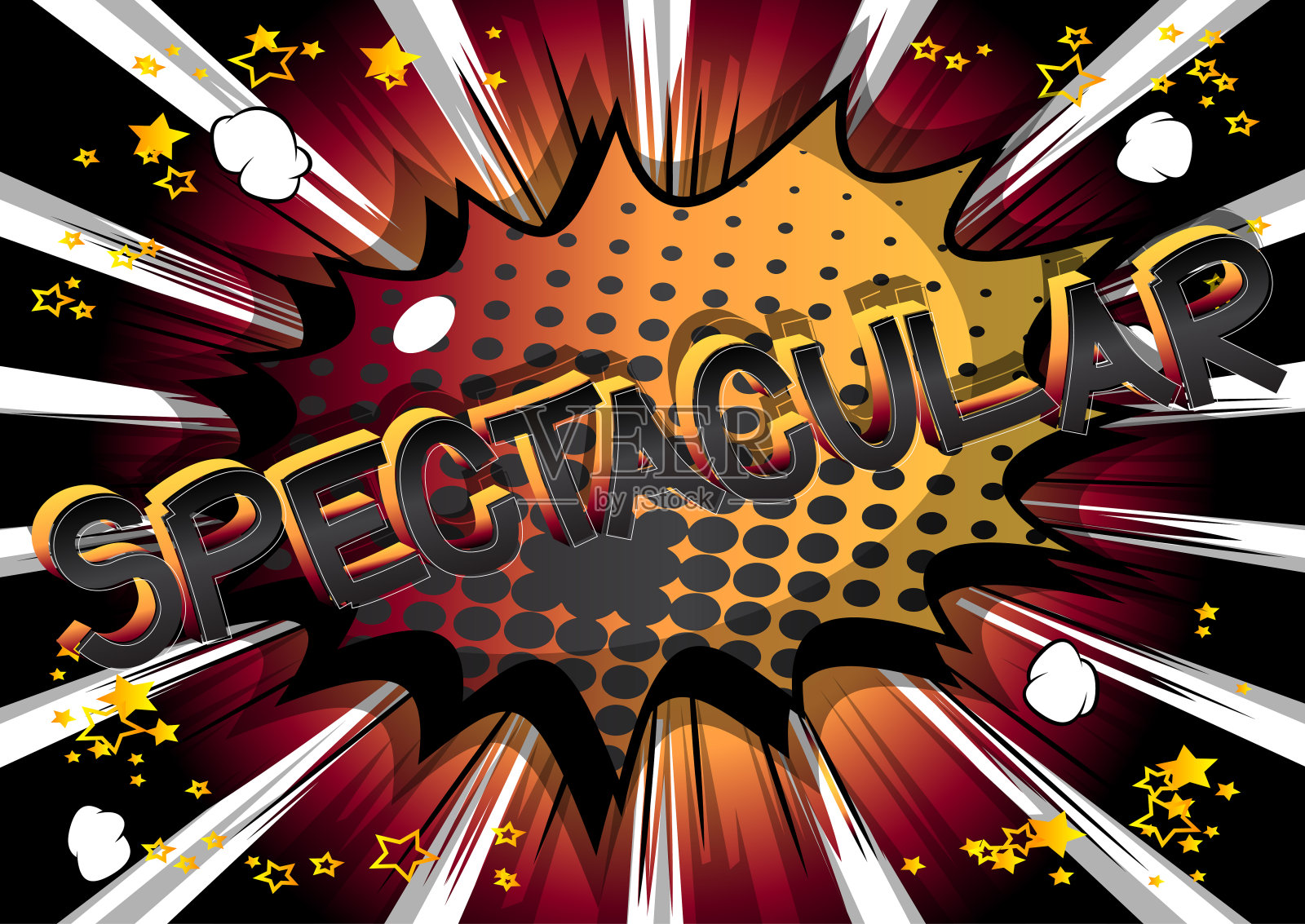 壮观-漫画风格的卡通词设计元素图片