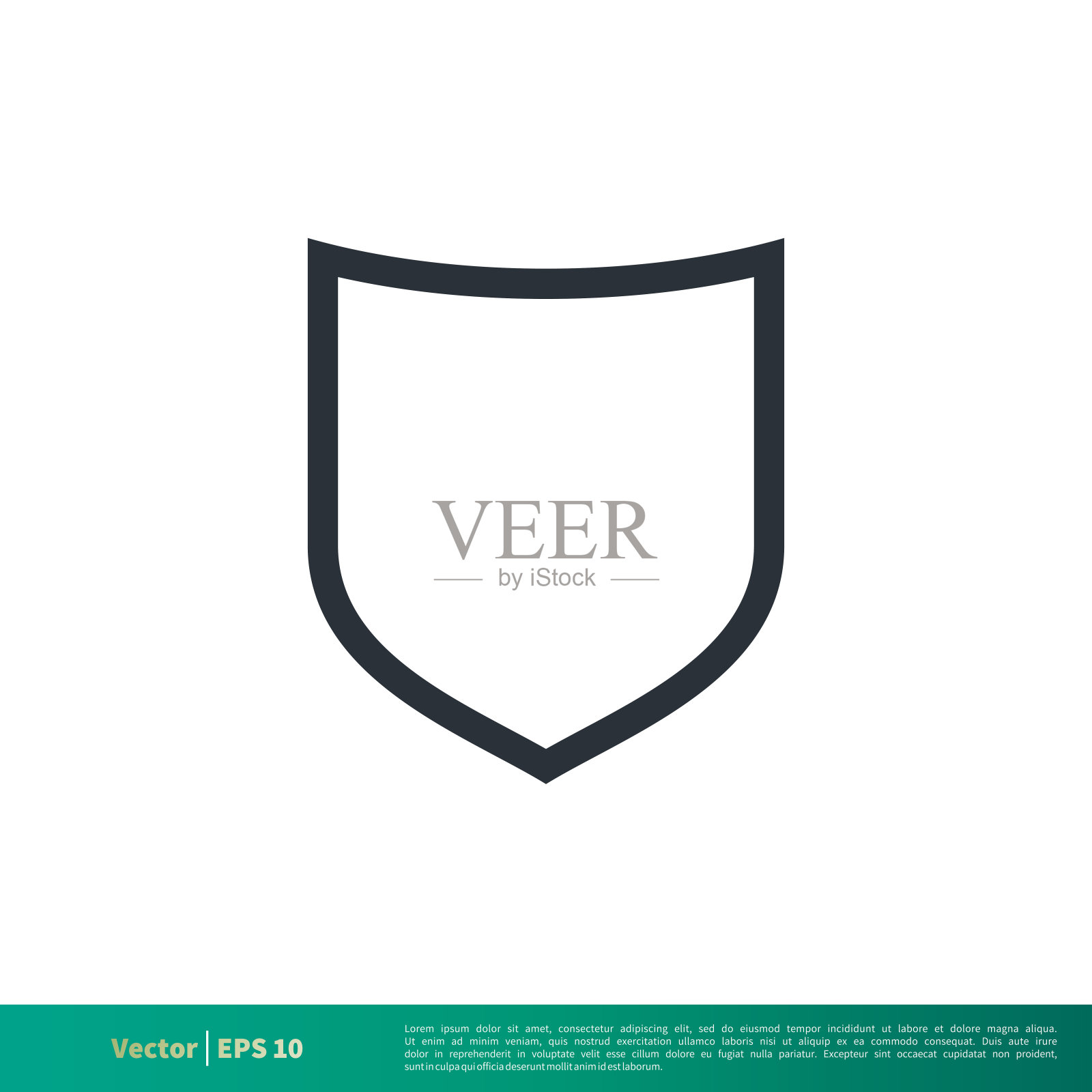 简单形状盾牌图标矢量标志模板插图设计。向量EPS 10。插画图片素材