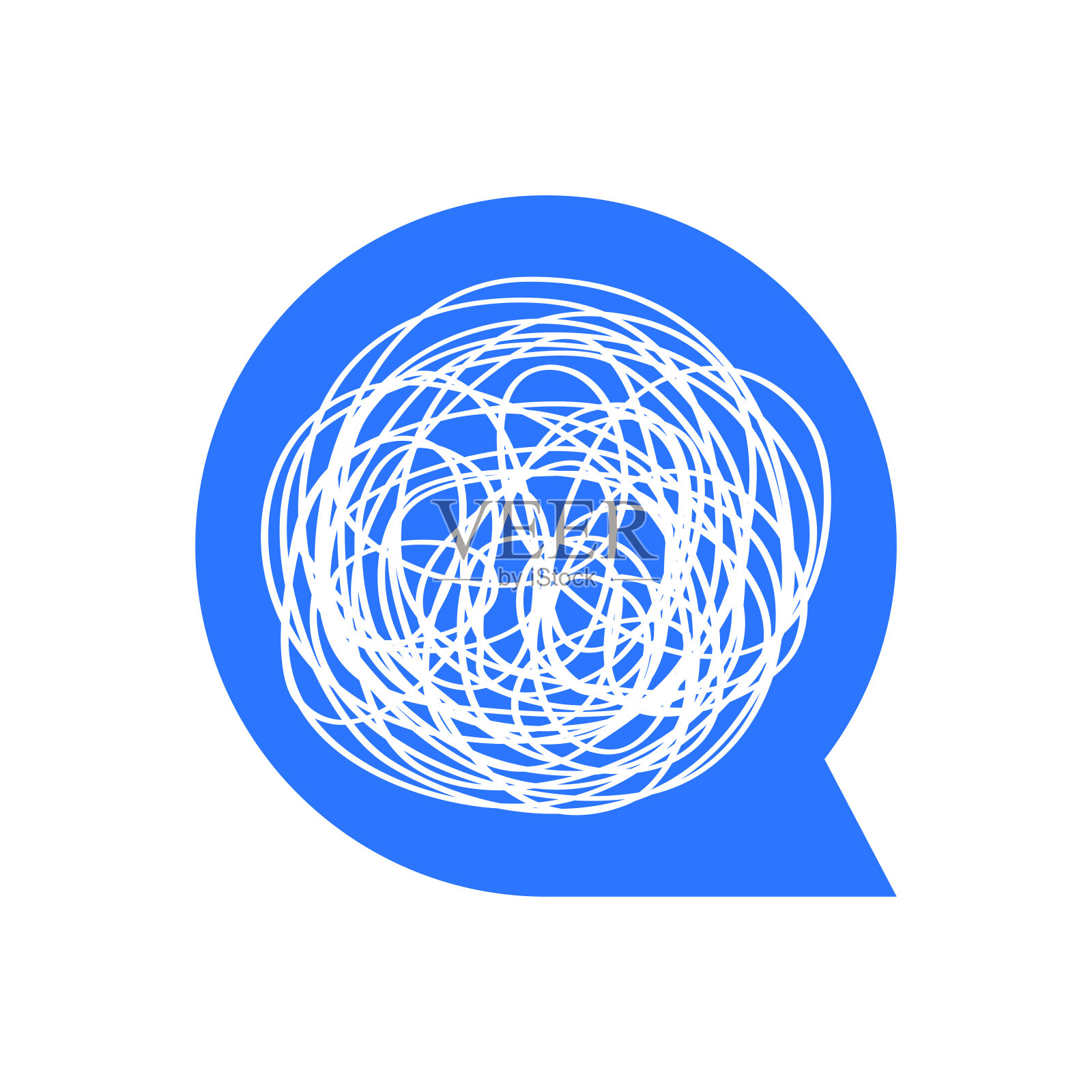 注释图标符号与纠结的线。输入文本信息标志插画图片素材