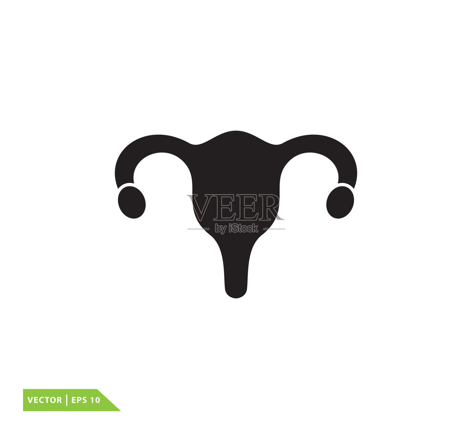 月经图标,子宫图标矢量标志设计模板插画图片素材