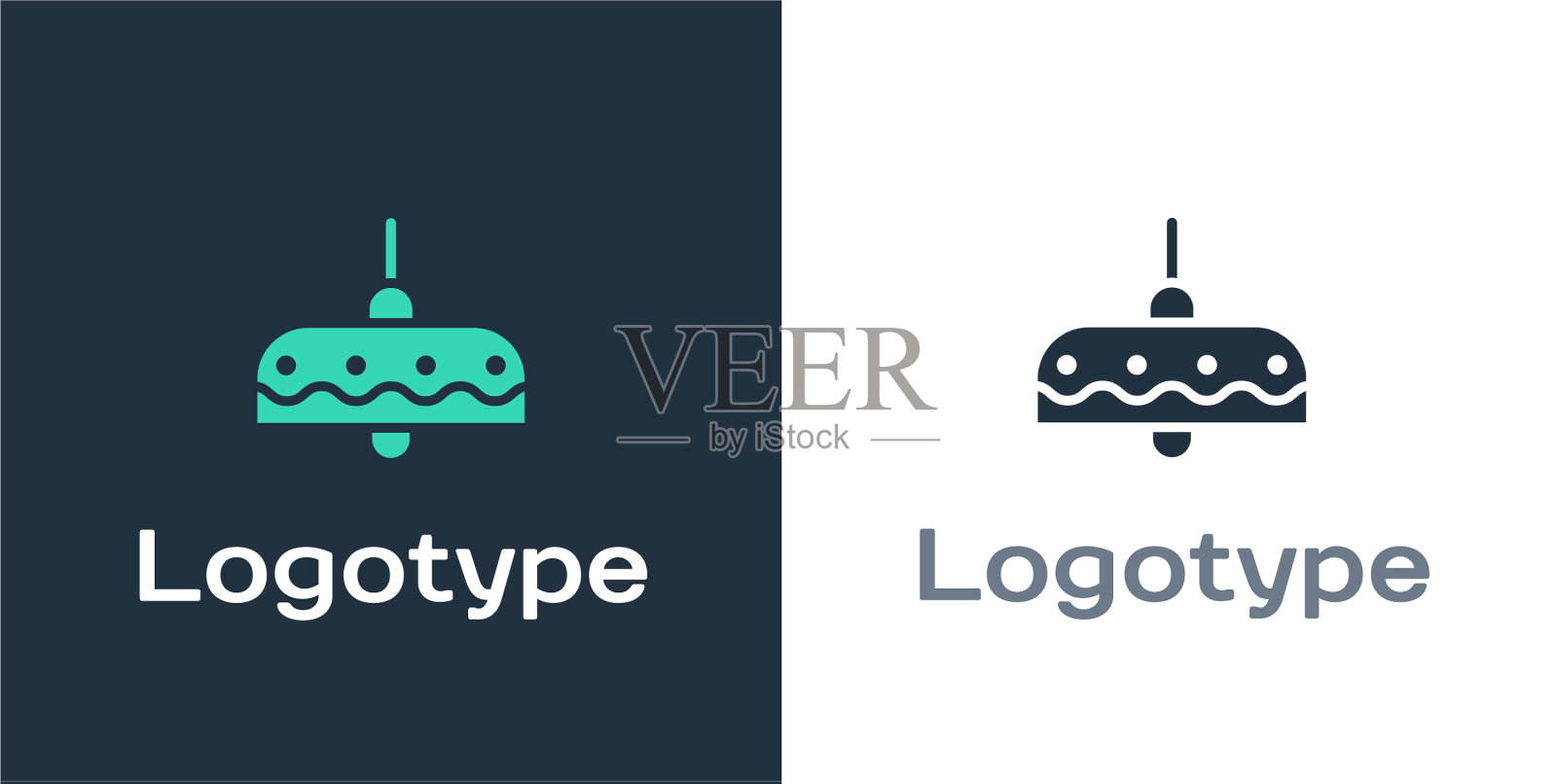 标志型吊灯图标孤立在白色图标素材