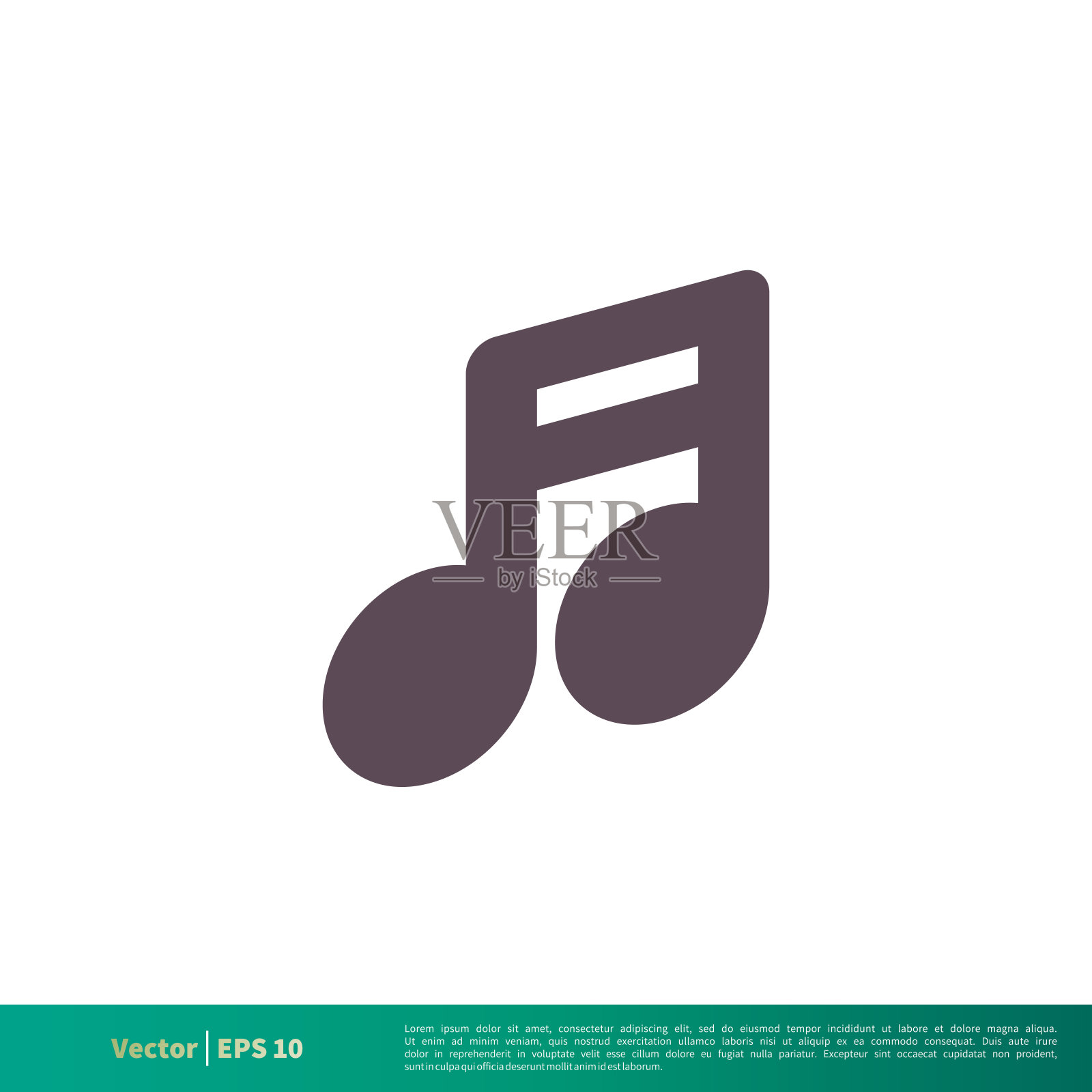 音乐笔记图标矢量标志模板插图设计。向量EPS 10。插画图片素材