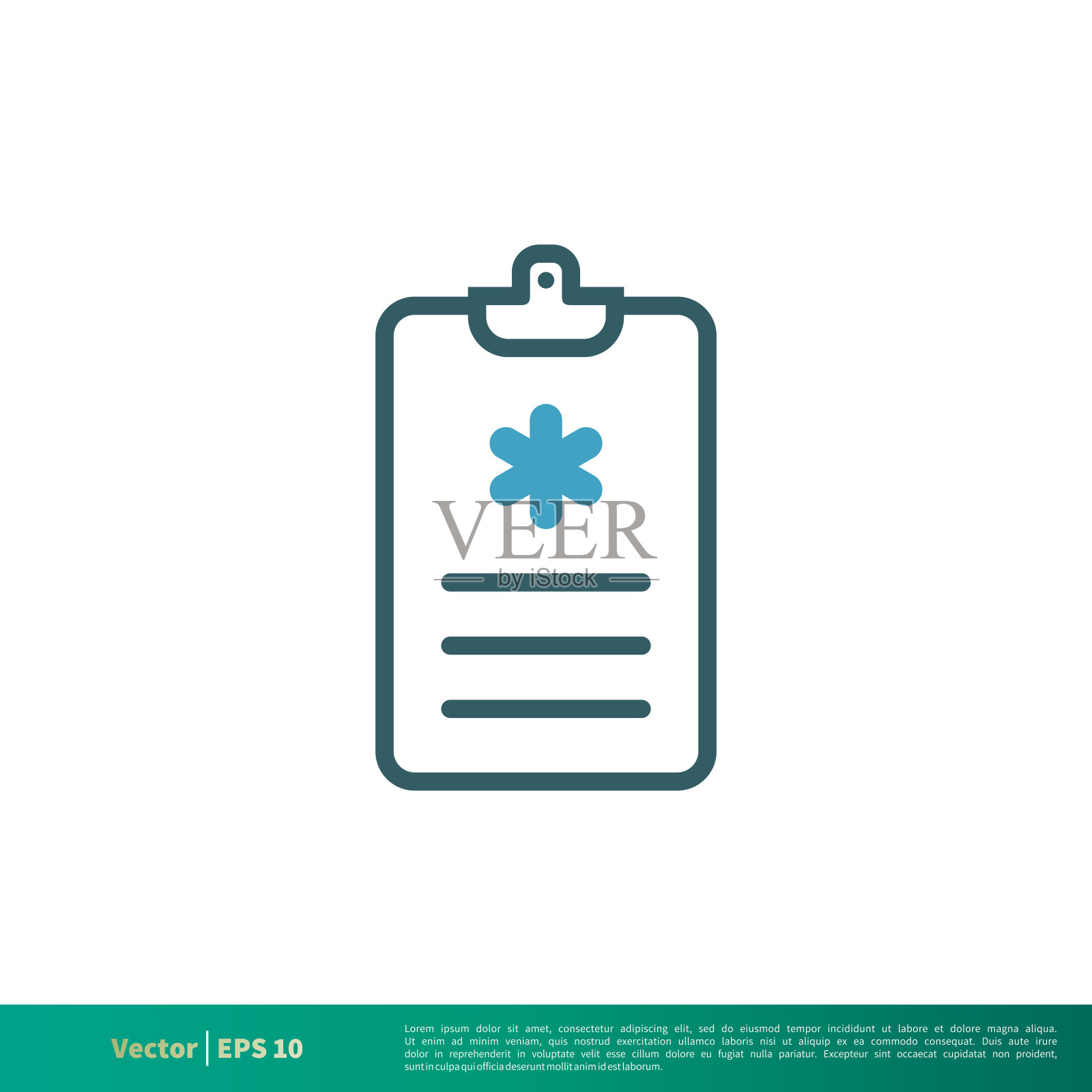 剪贴板形式,医疗文档,医疗保健图标矢量标志模板插图设计。向量EPS 10。插画图片素材