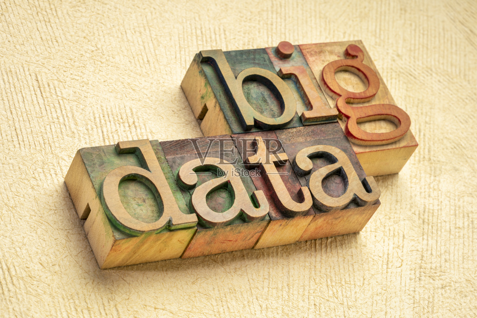 大数据字抽象在木型照片摄影图片