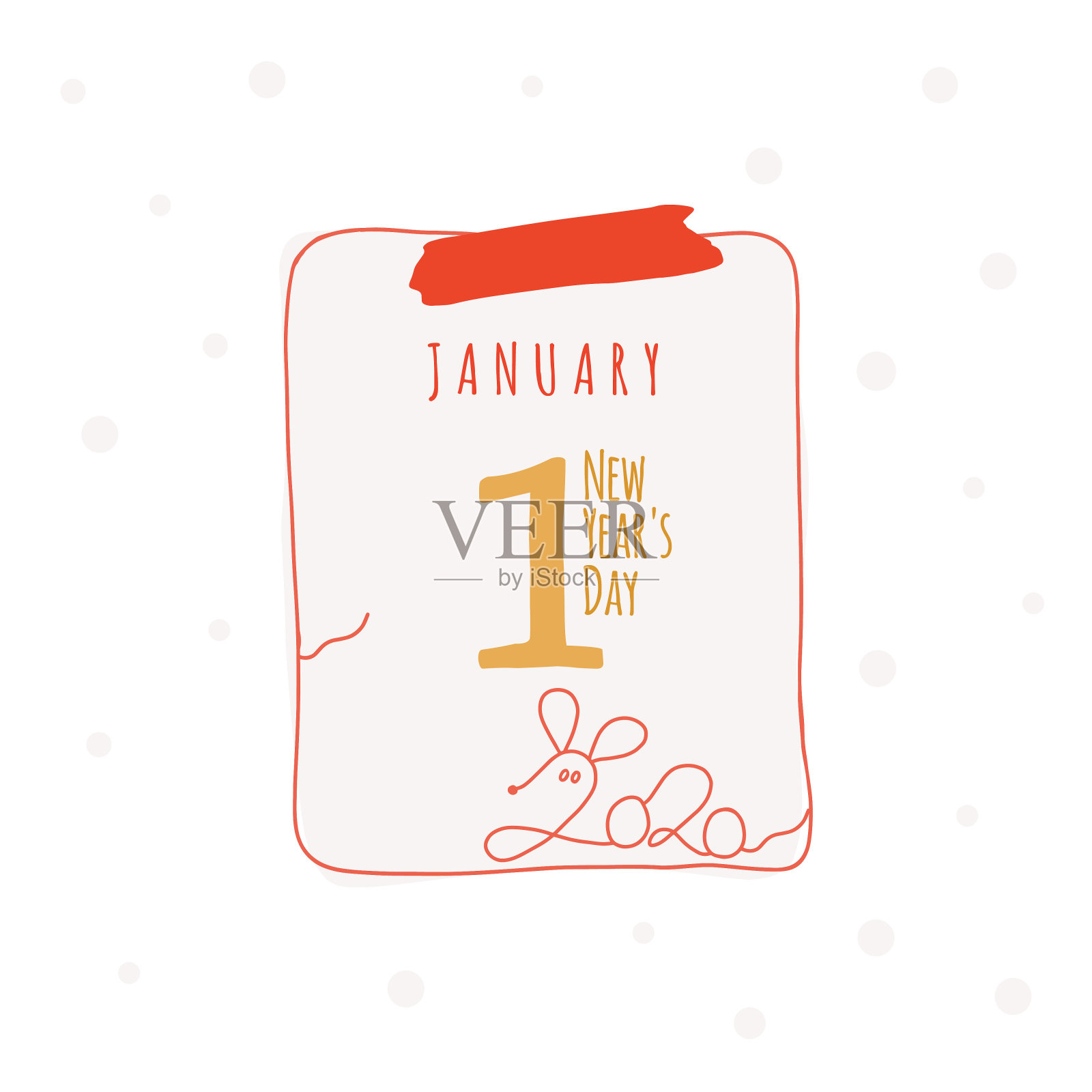 日历表。用快门迎接元旦。1月1日。设计模板素材