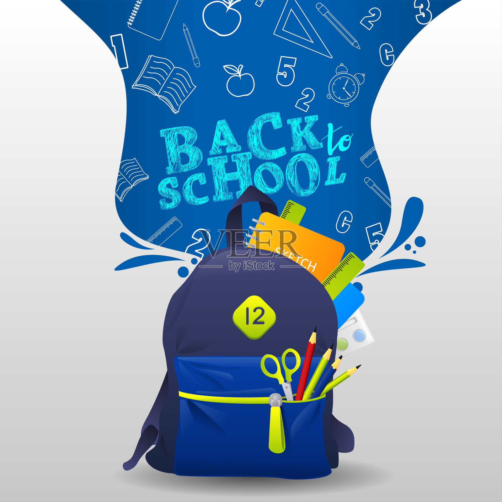 回到学校插画图片素材