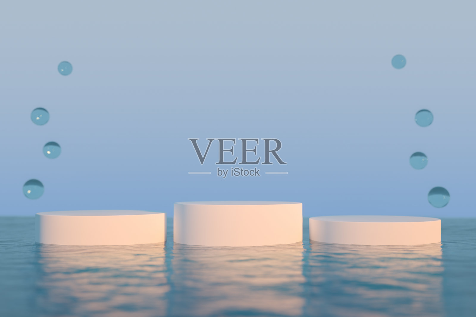 三维空产品展台,平台,平台在海上照片摄影图片