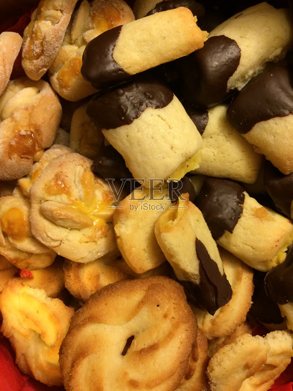 自制丹麦圣诞饼干照片摄影图片