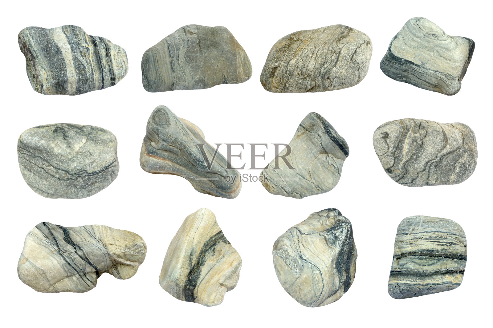 天然石材图案孤立在白色背景上照片摄影图片