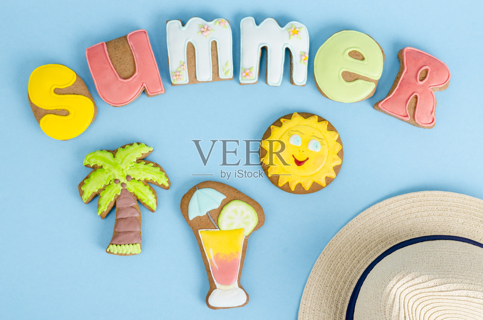 你好,夏天的概念。家庭烘焙。工作室的照片照片摄影图片